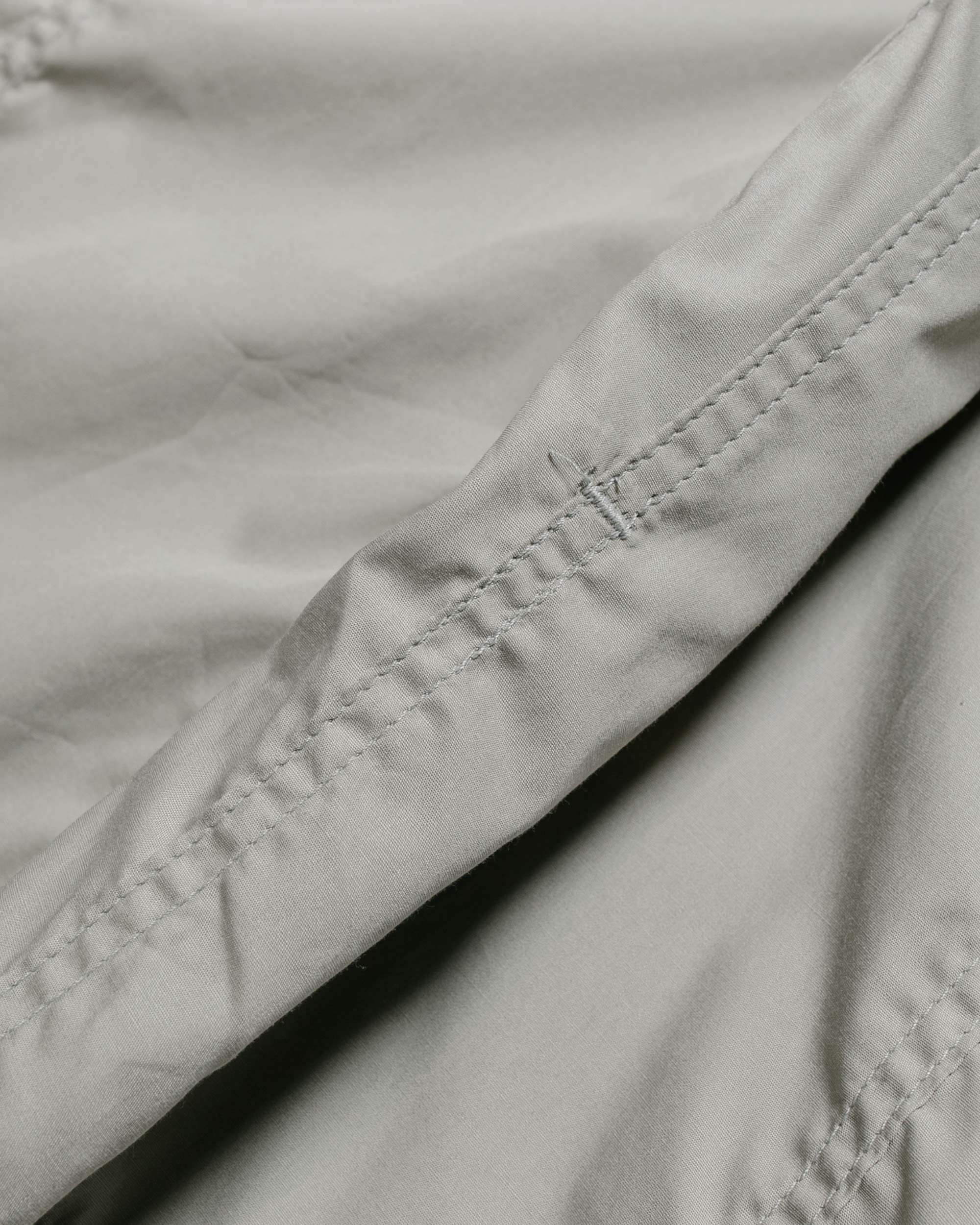 Engineered Garments Workaday Army Pop Over Shirt Light Grey Superfine Poplin - Image 5