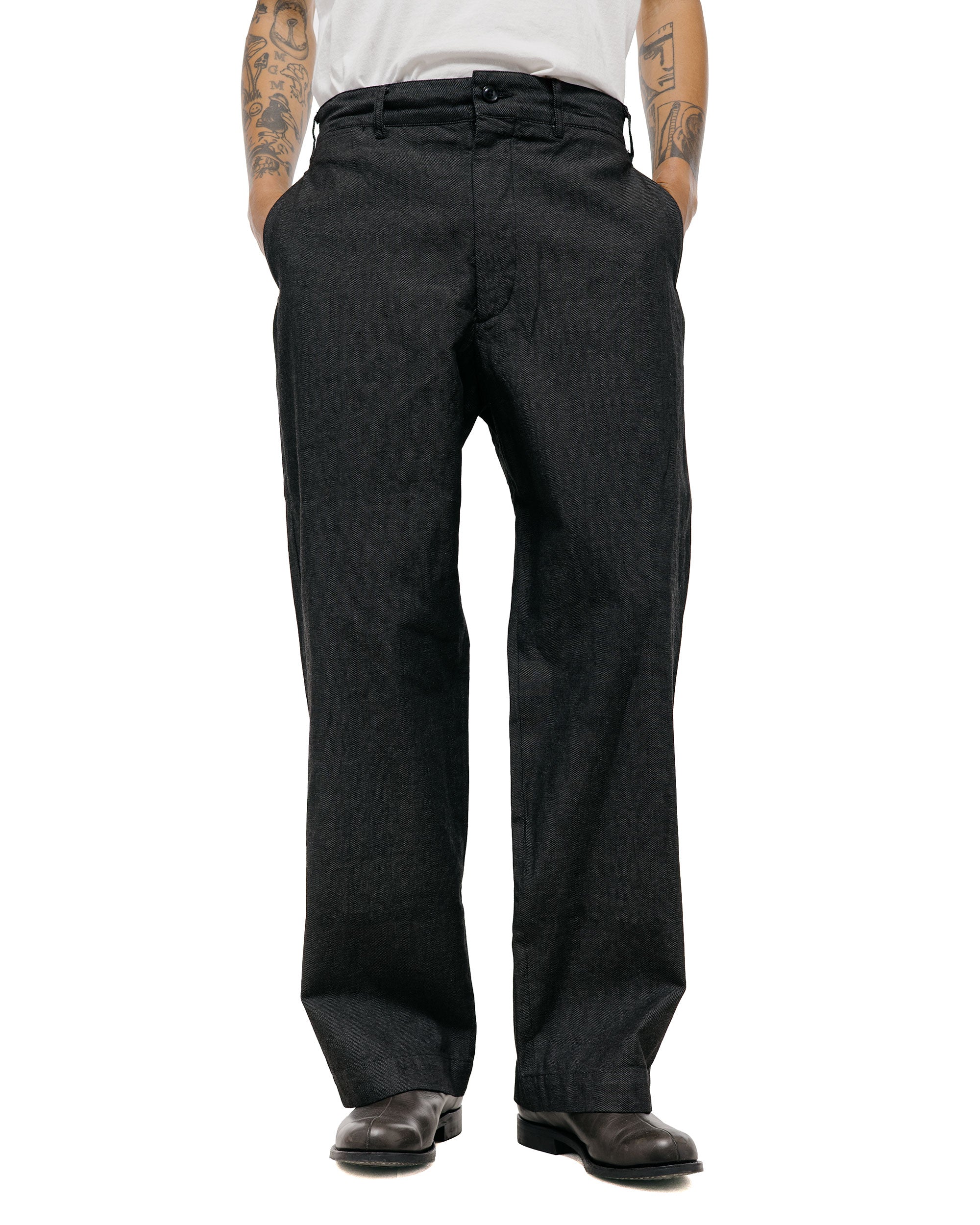 Engineered Garments Workaday Chino Pant Charcoal Cotton Heavy Oxford - Image 2