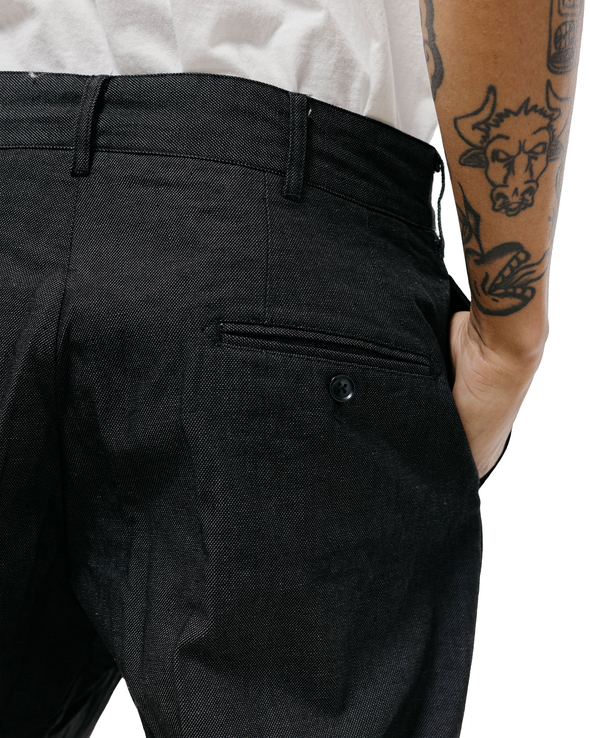 Engineered Garments Workaday Chino Pant Charcoal Cotton Heavy Oxford - Image 3