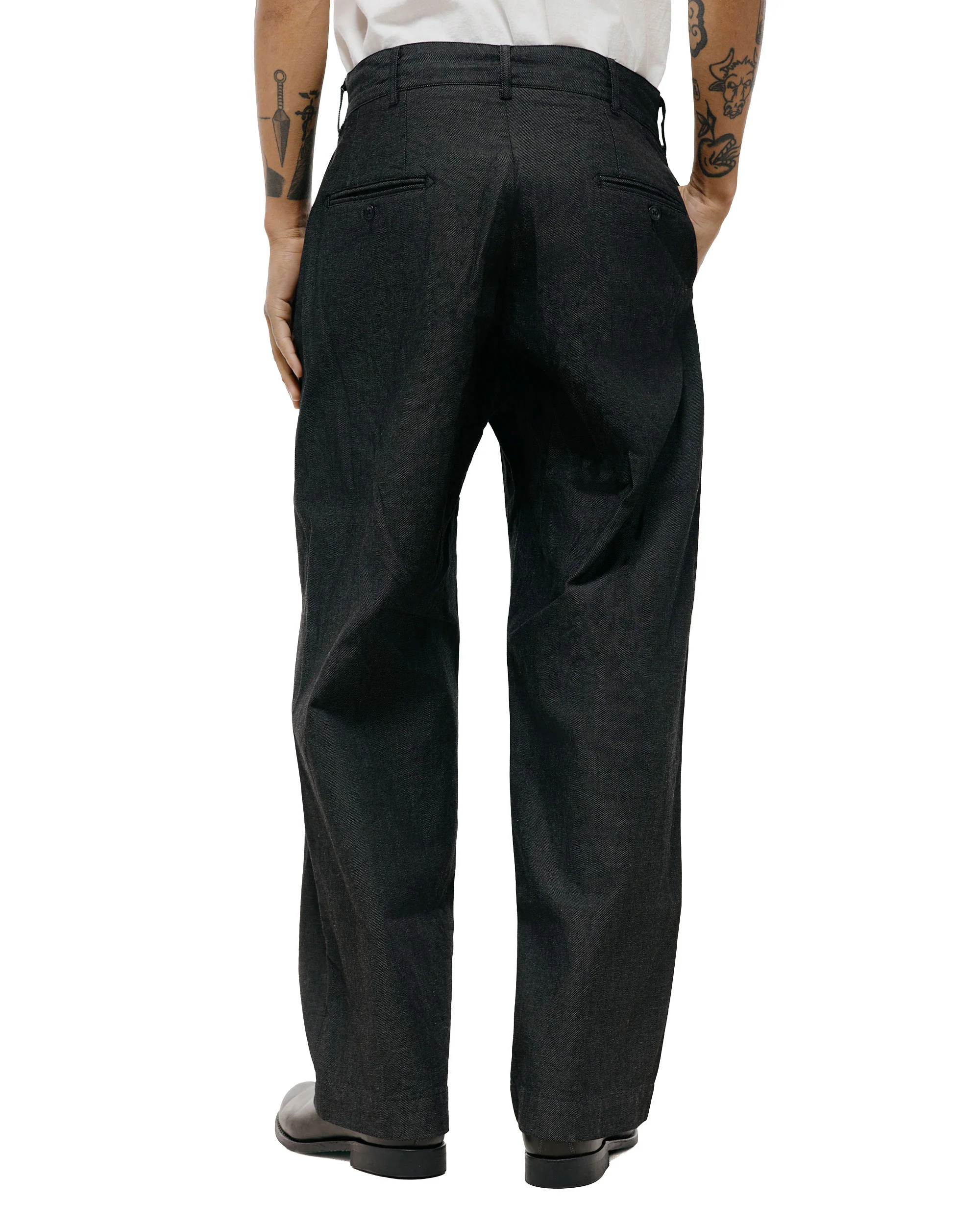 Engineered Garments Workaday Chino Pant Charcoal Cotton Heavy Oxford - Image 4