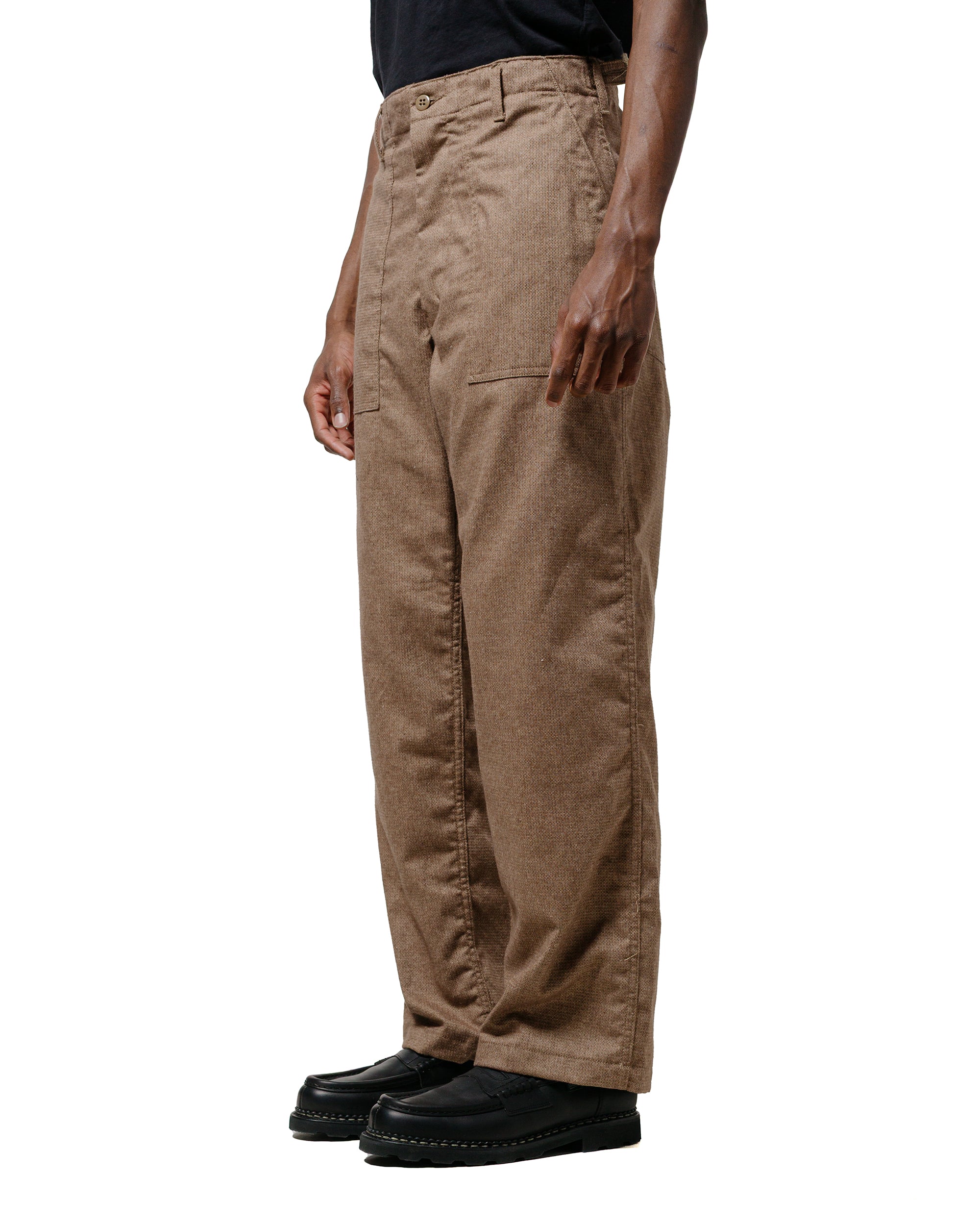 Engineered Garments Workaday Fatigue Pant Brown CP Homespun - Image 2