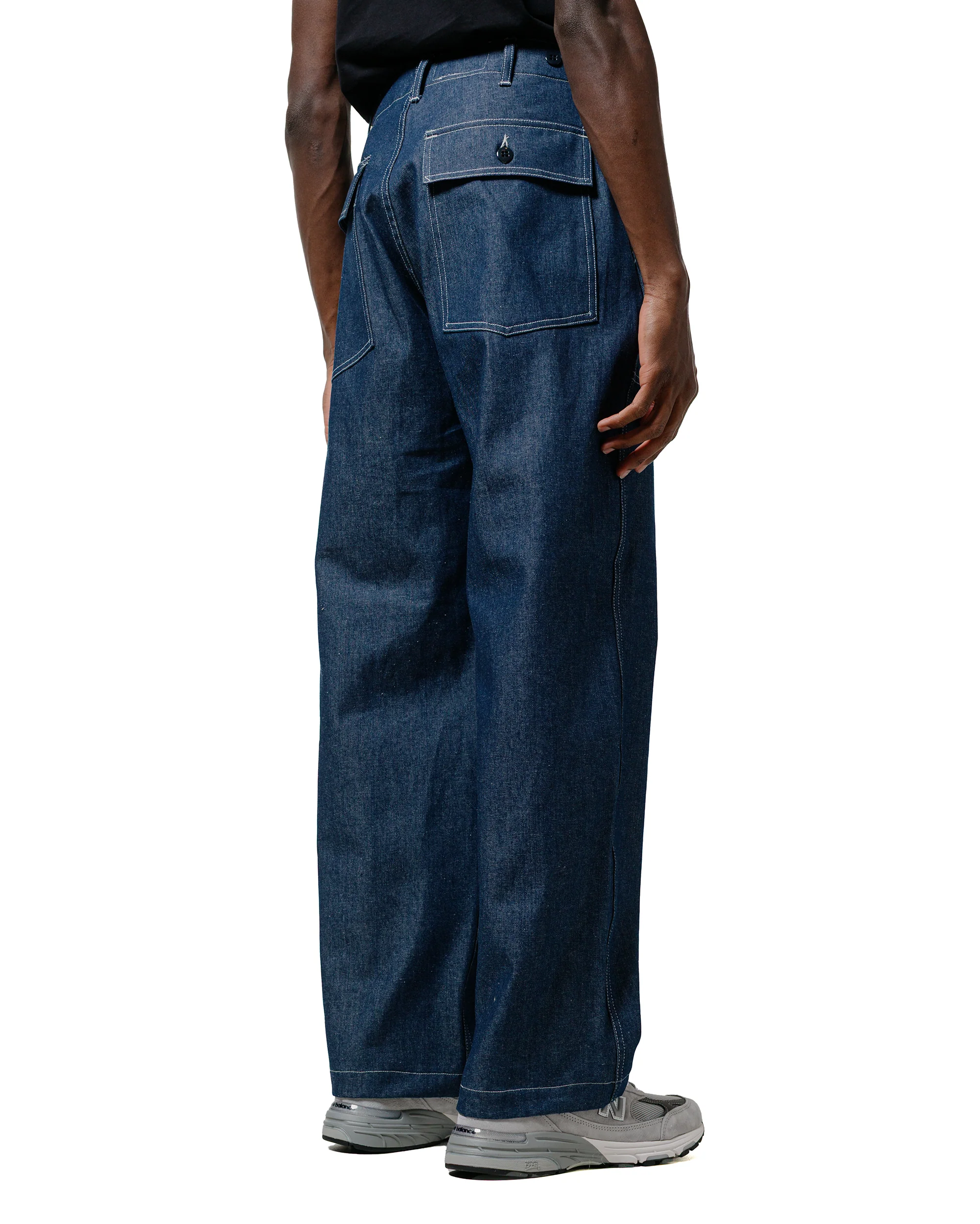 Engineered Garments Workaday Fatigue Pant Contrast Stitch Indigo Industrial 8oz Denim - Image 3