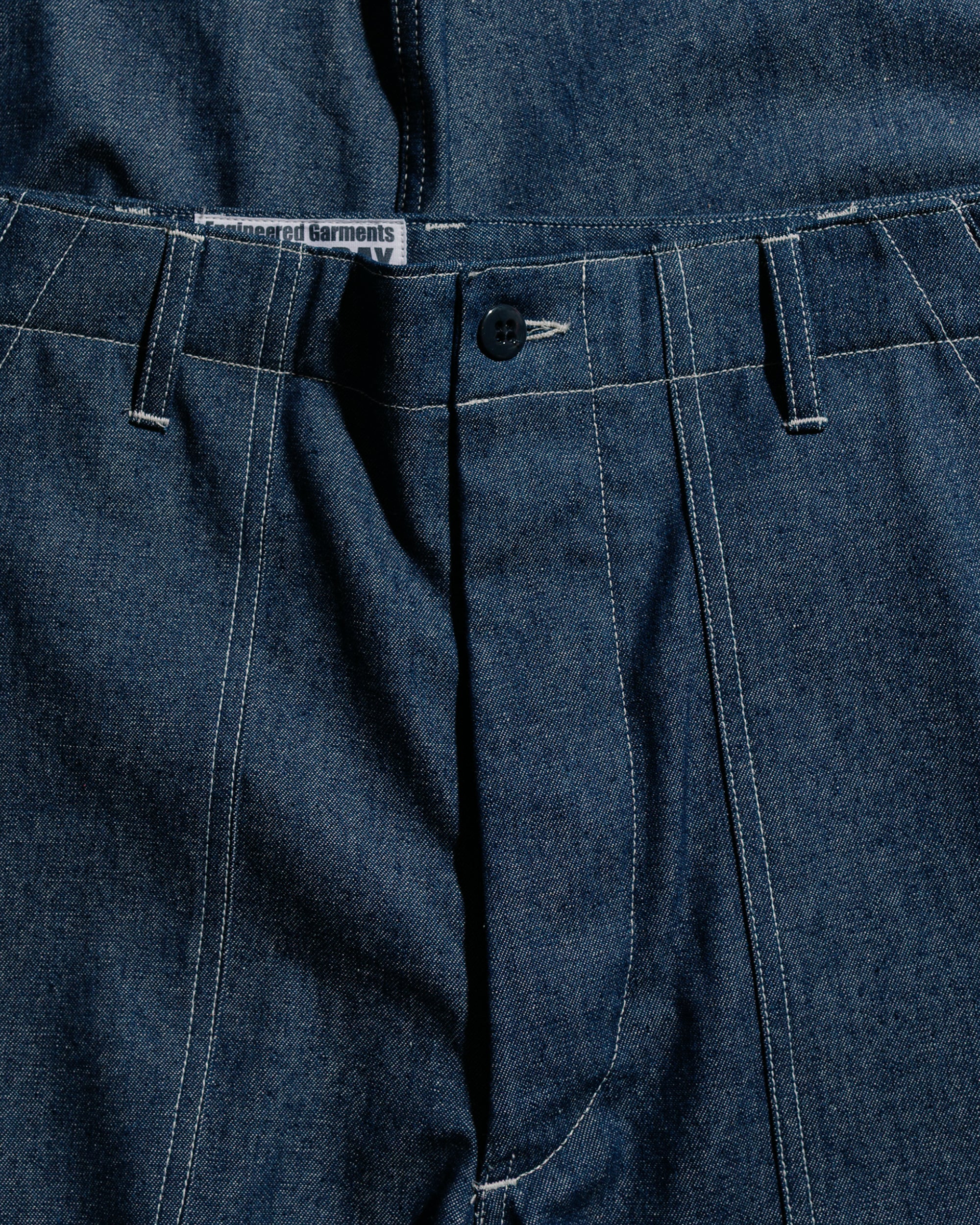 Engineered Garments Workaday Fatigue Pant Contrast Stitch Indigo Industrial 8oz Denim - Image 5
