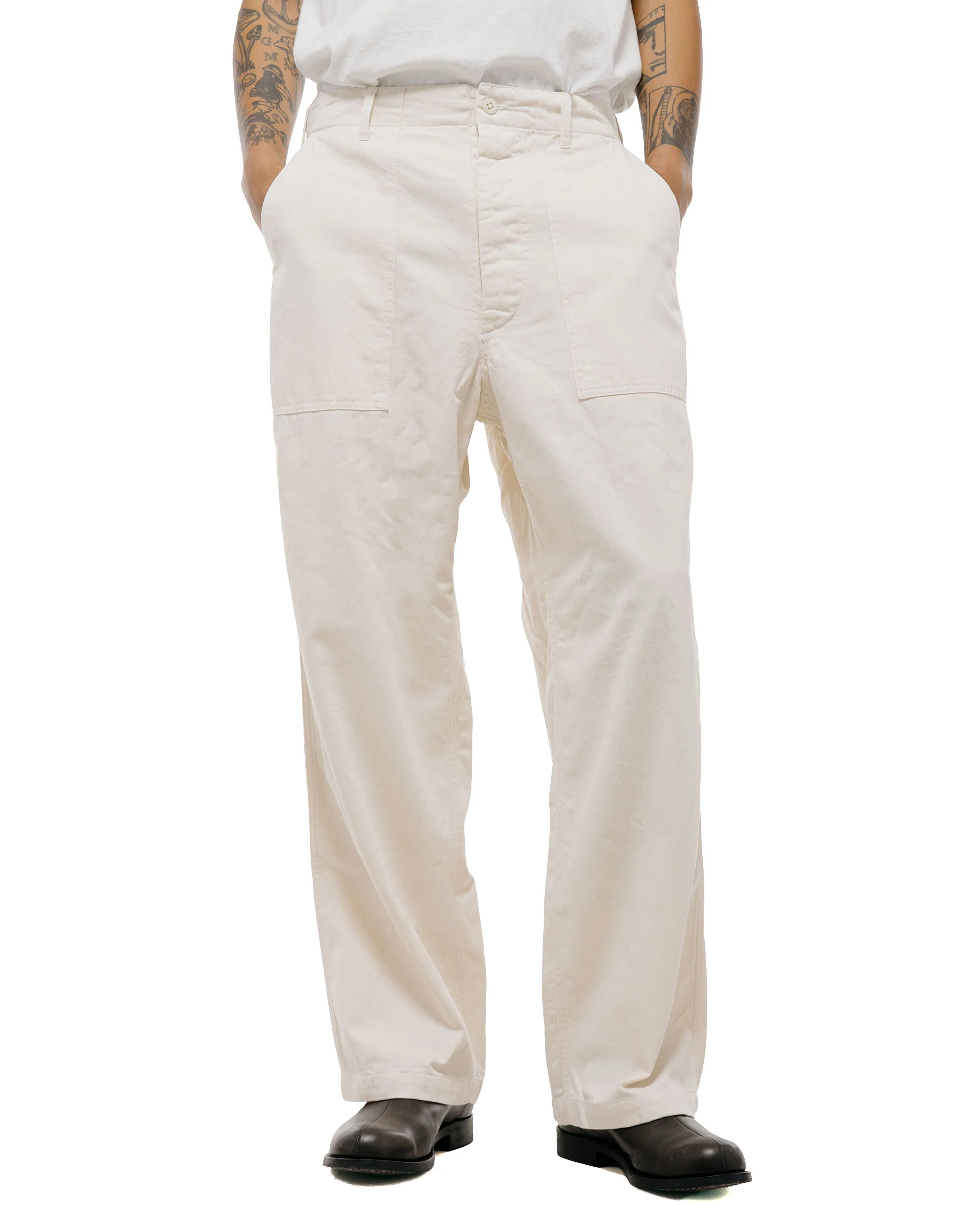 Engineered Garments Workaday Fatigue Pant Natural 7oz Cotton HB Twill - Image 2