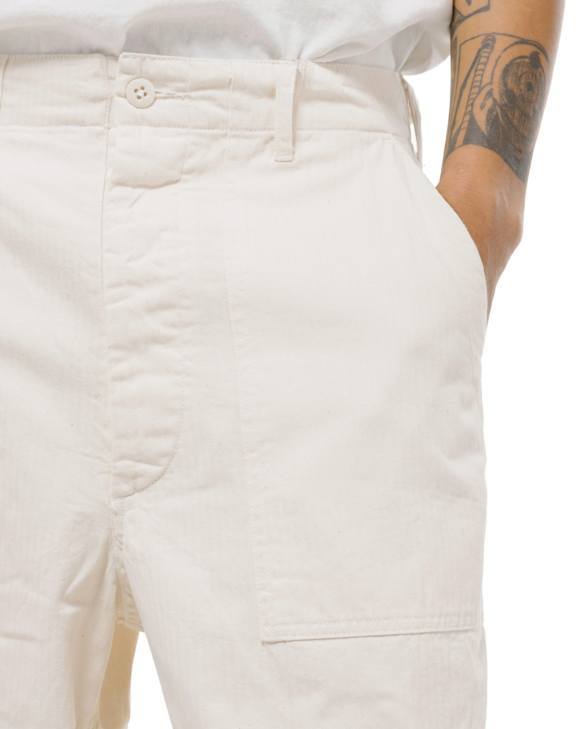 Engineered Garments Workaday Fatigue Pant Natural 7oz Cotton HB Twill - Image 3