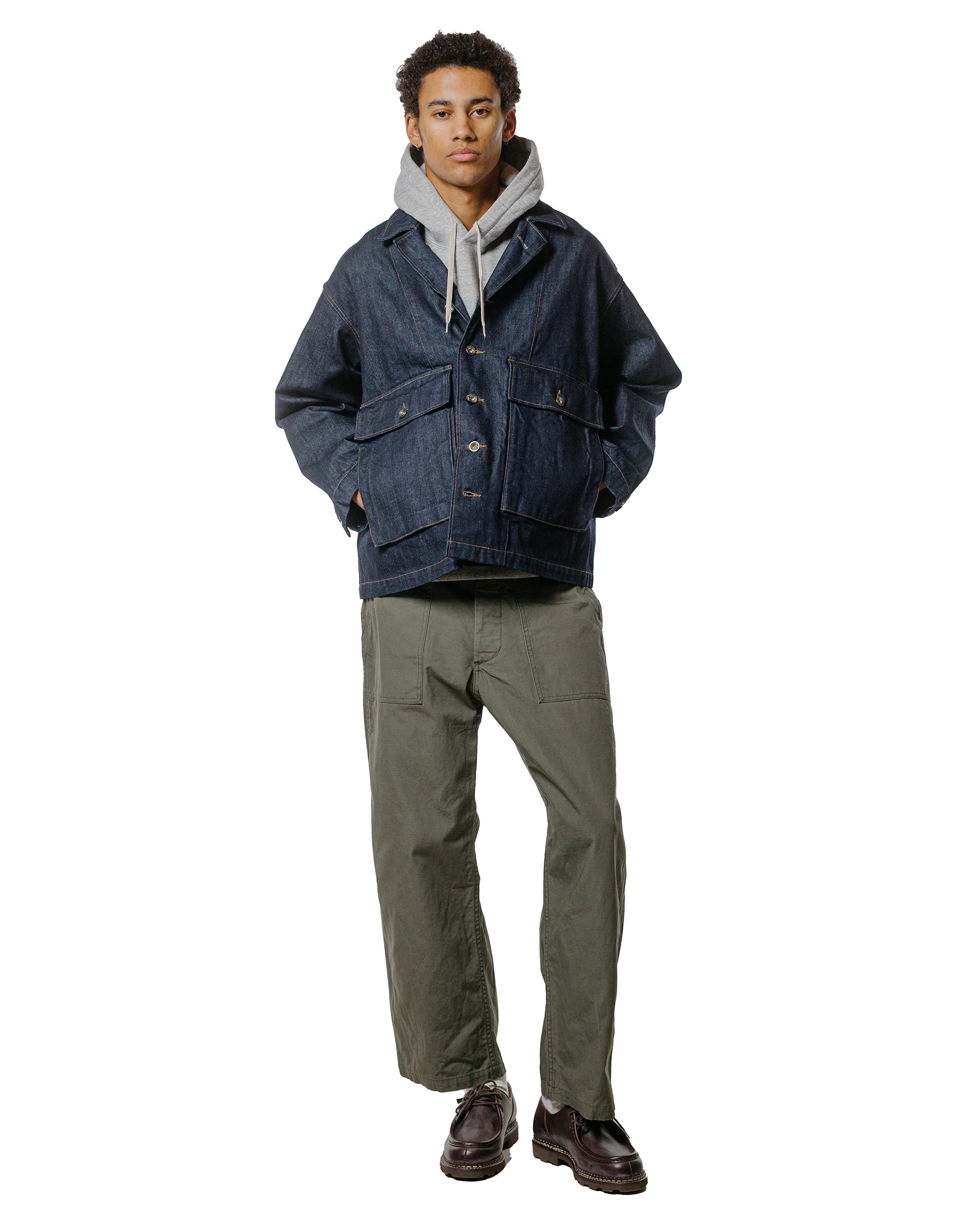 Engineered Garments Workaday Fatigue Pant Olive Heavyweight Cotton Ripstop - Image 4