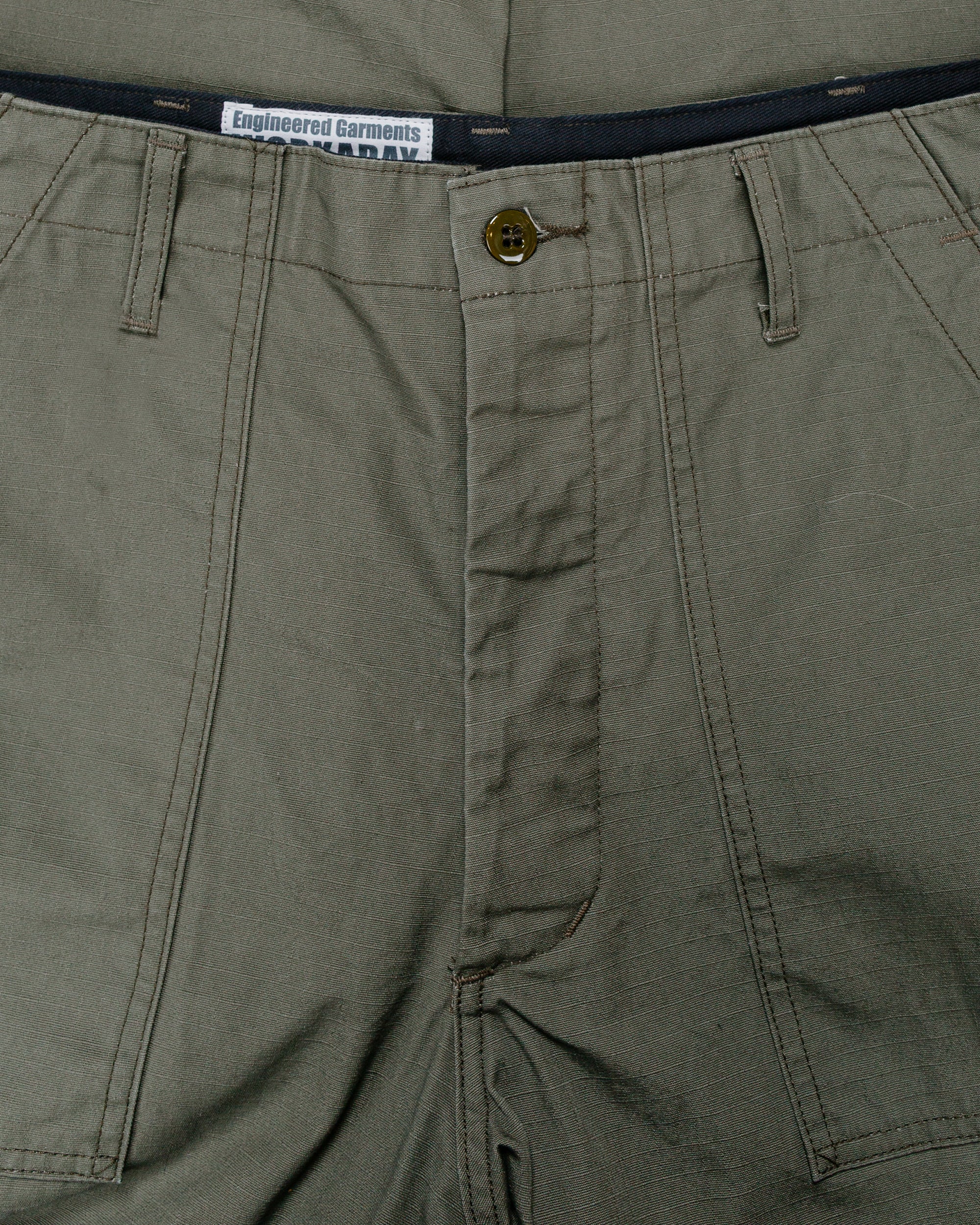 Engineered Garments Workaday Fatigue Pant Olive Heavyweight Cotton Ripstop - Image 5