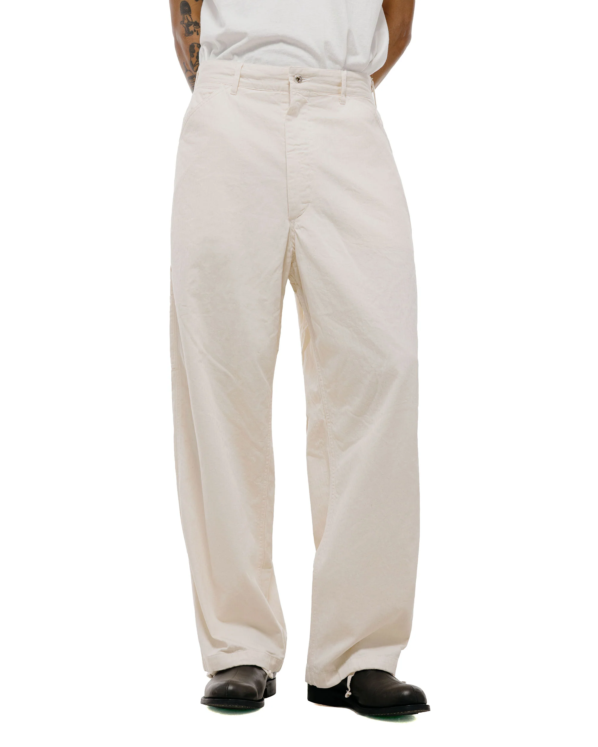 Engineered Garments Workaday Painter Pant Natural 7oz Cotton HB Twill - Image 2