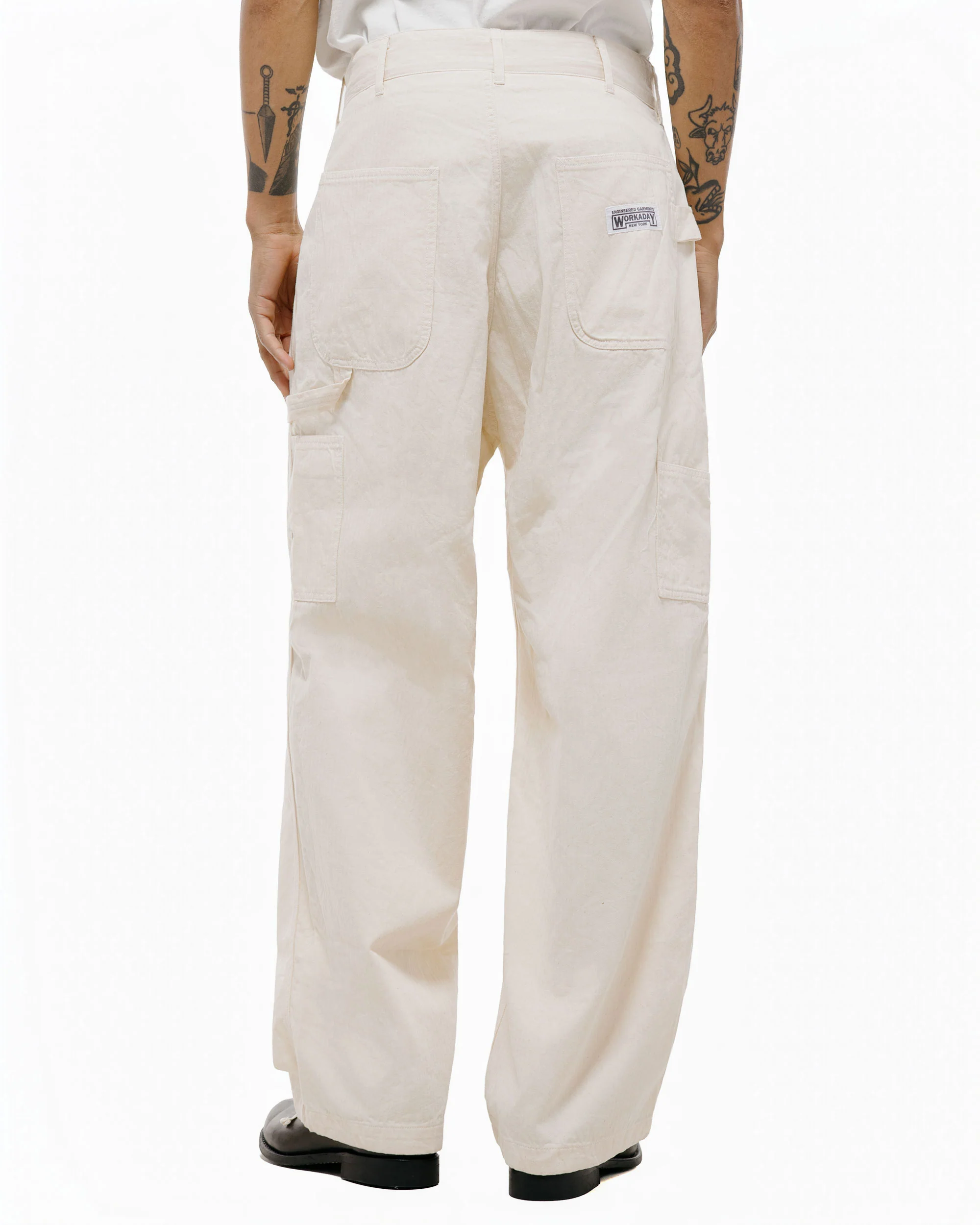 Engineered Garments Workaday Painter Pant Natural 7oz Cotton HB Twill - Image 4