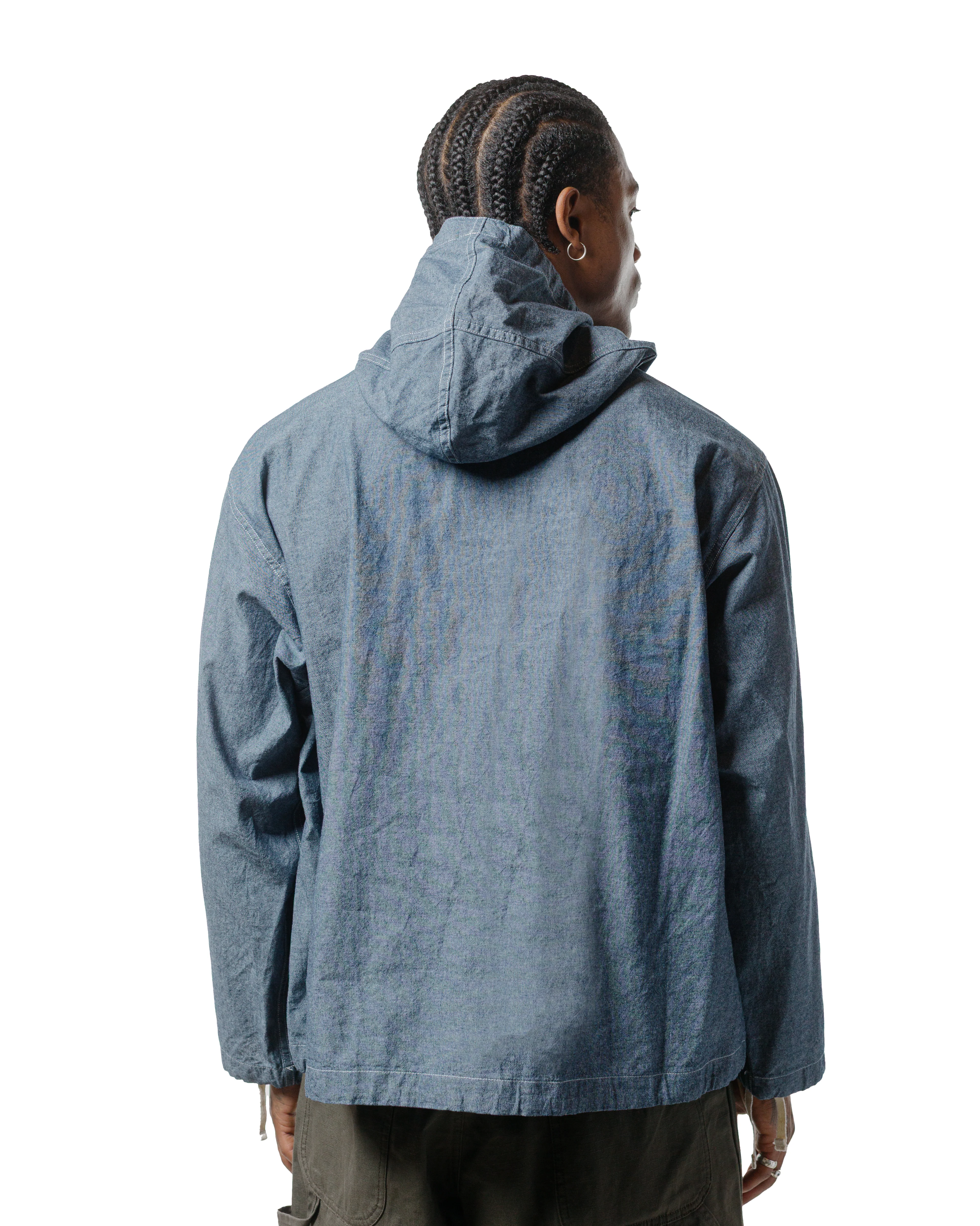 Engineered Garments Workaday Salvage Smock Indigo 4.5oz Cotton Chambray - Image 3