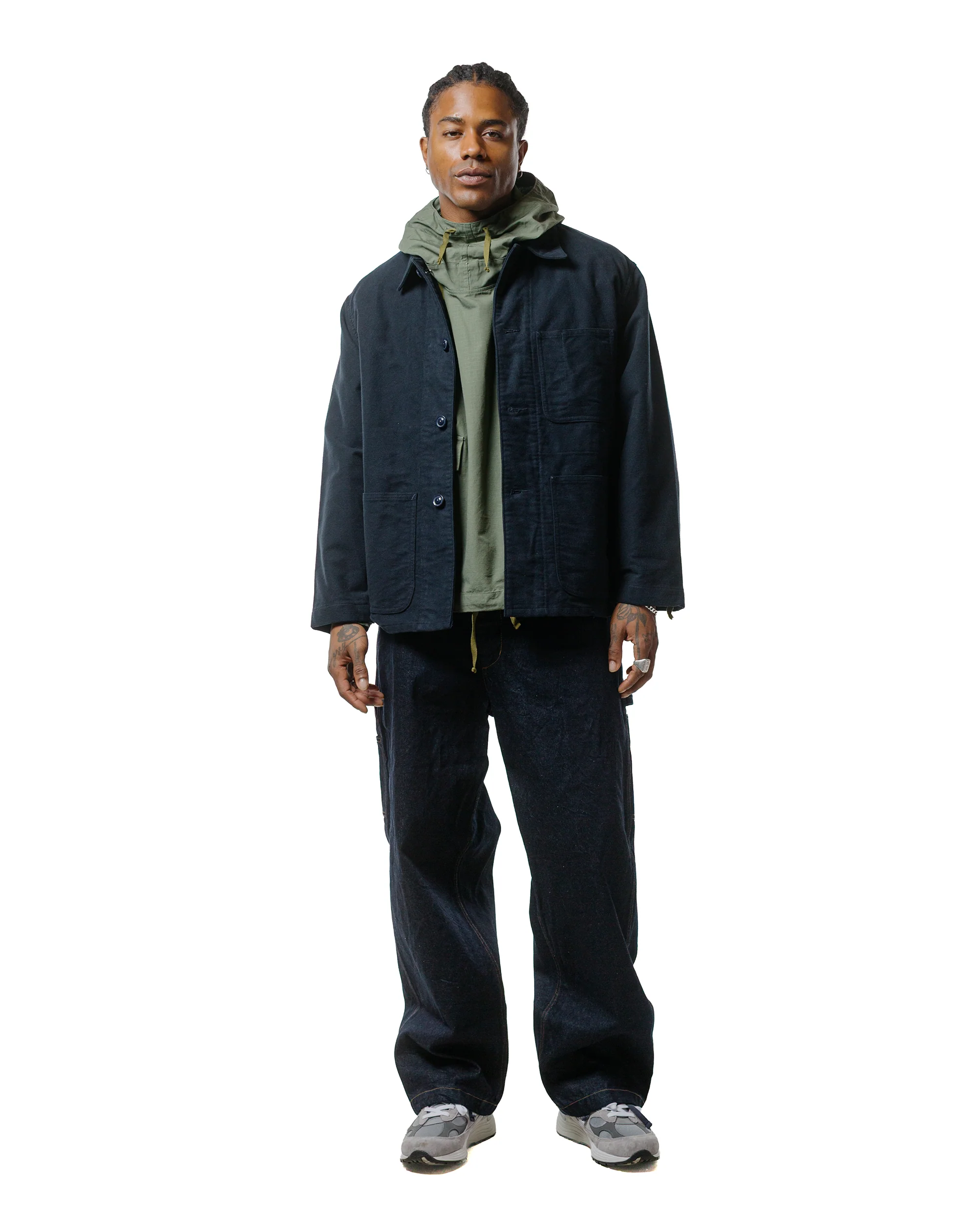 Engineered Garments Workaday Salvage Smock Olive Cotton Ripstop - Image 4
