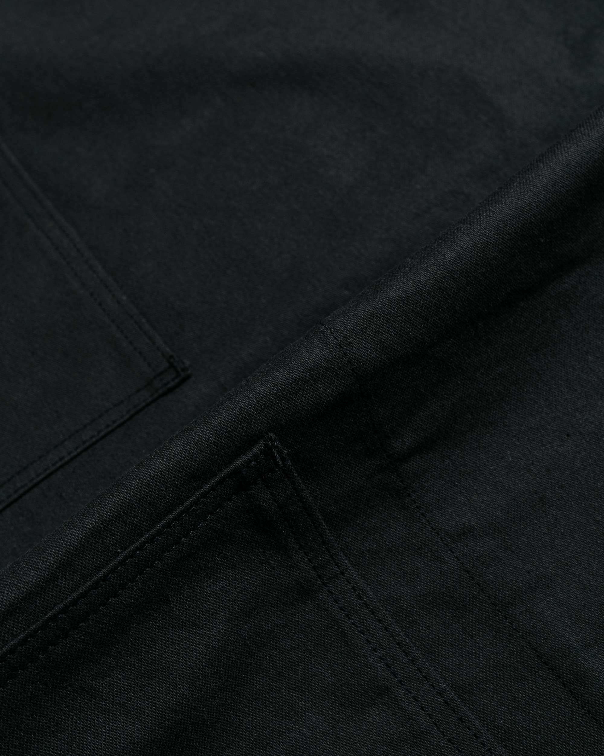 Engineered Garments Workaday Shawl Collar Jacket Black Cotton Reverse Sateen - Image 5