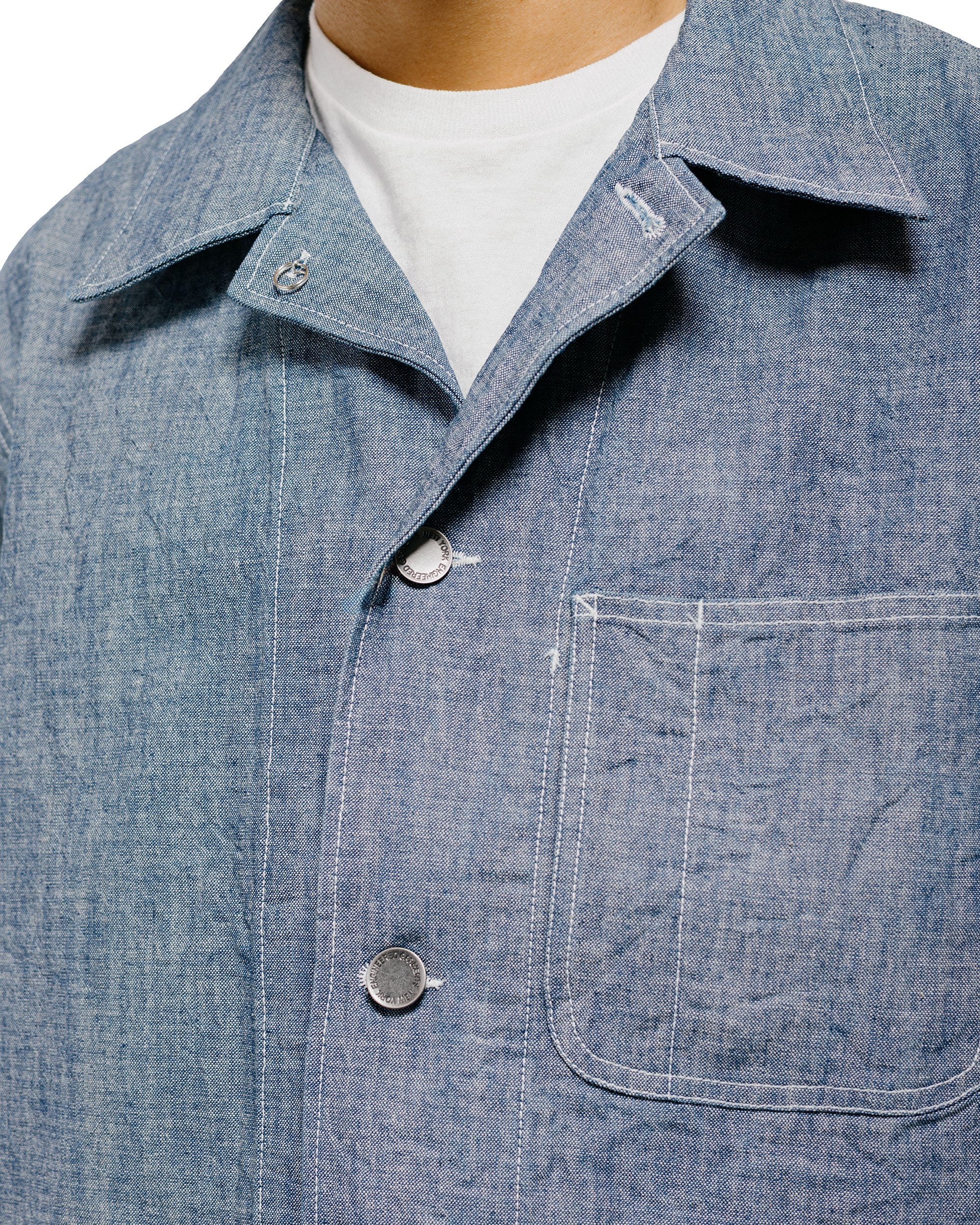 Engineered Garments Workaday Utility Jacket Indigo 10oz Sea Canvas - Image 3