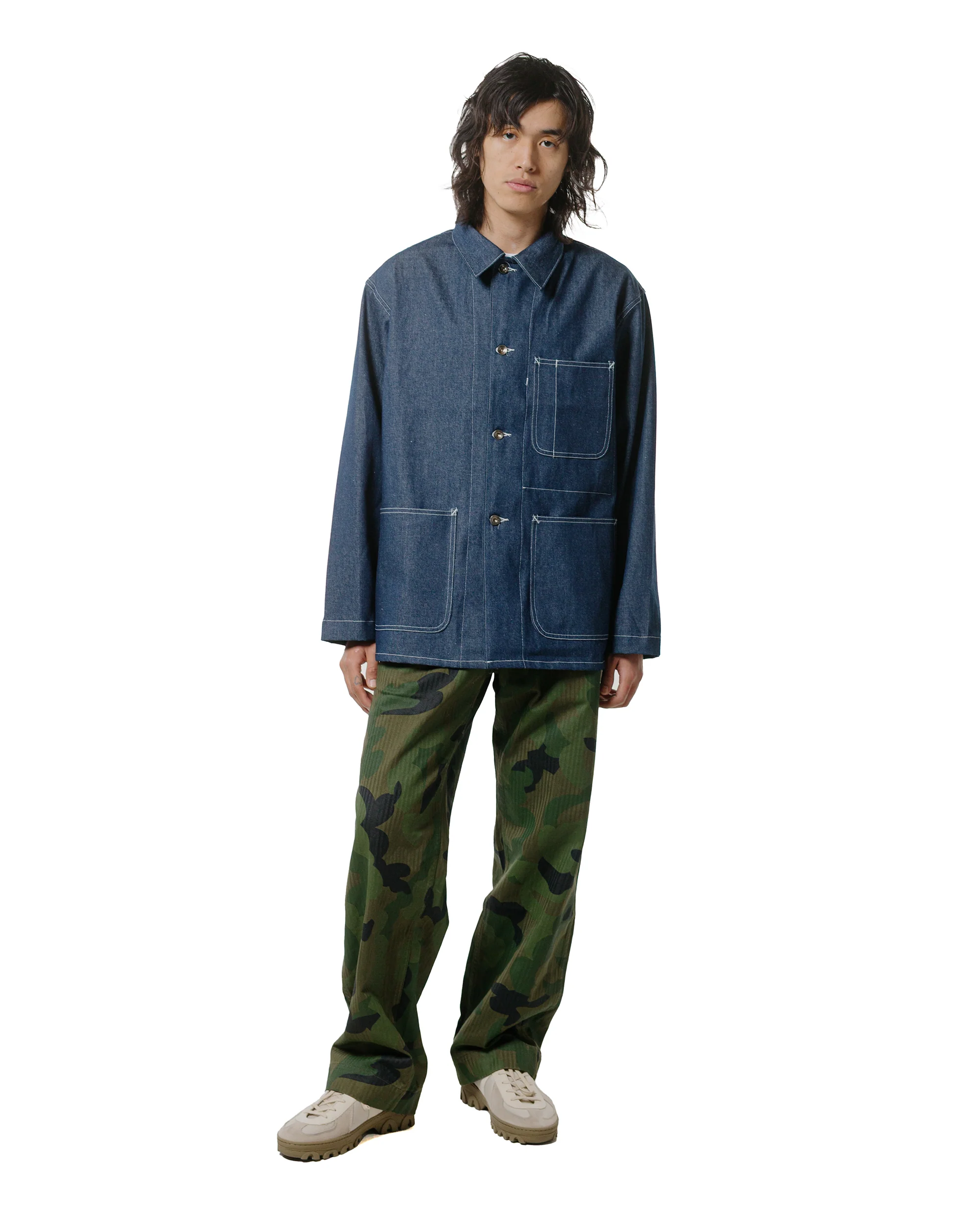 Engineered Garments Workaday Utility Jacket Indigo Industrial 8oz Denim - Image 4