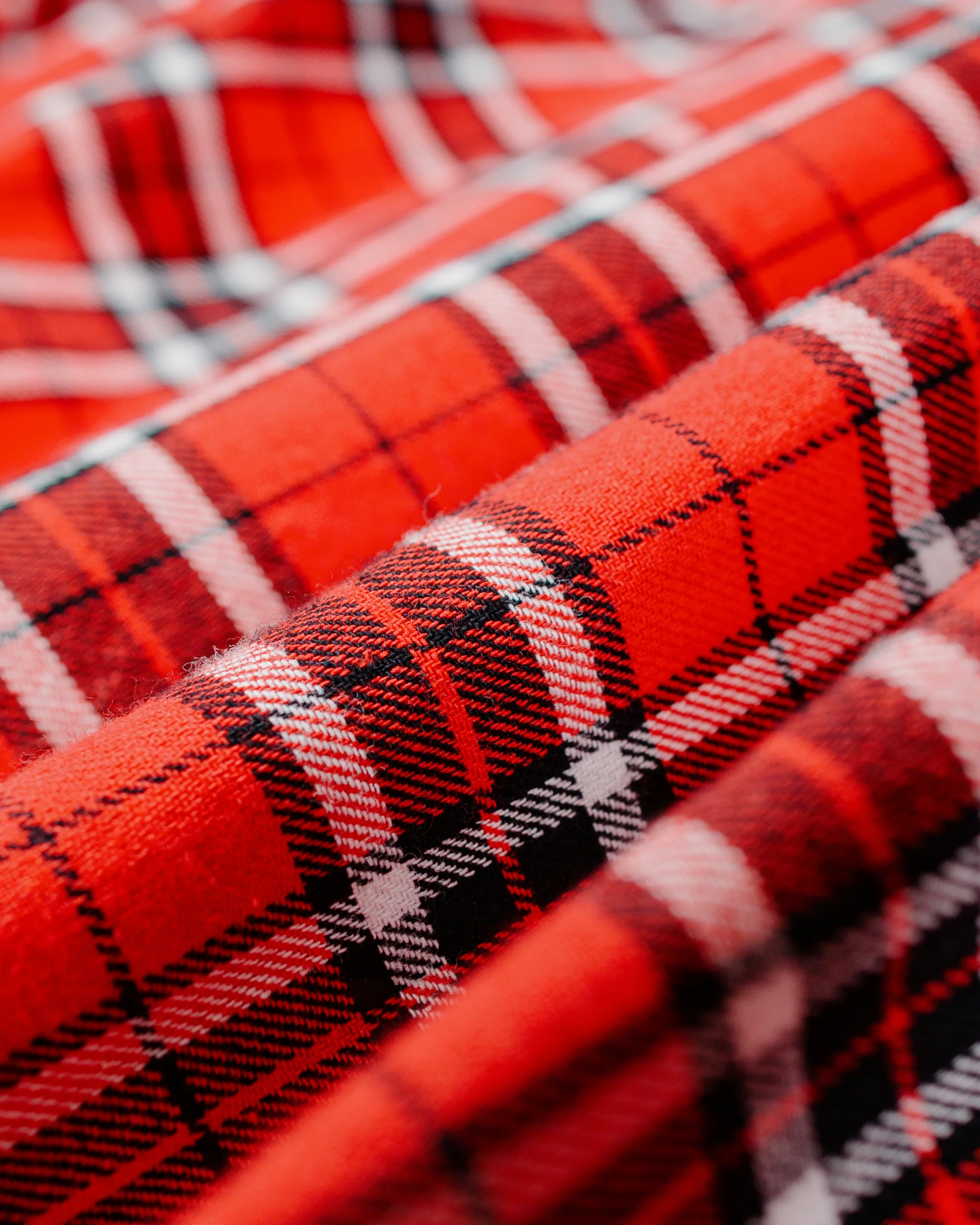 Engineered Garments Workaday Utility Shirt Red Cotton Twill Plaid - Image 6