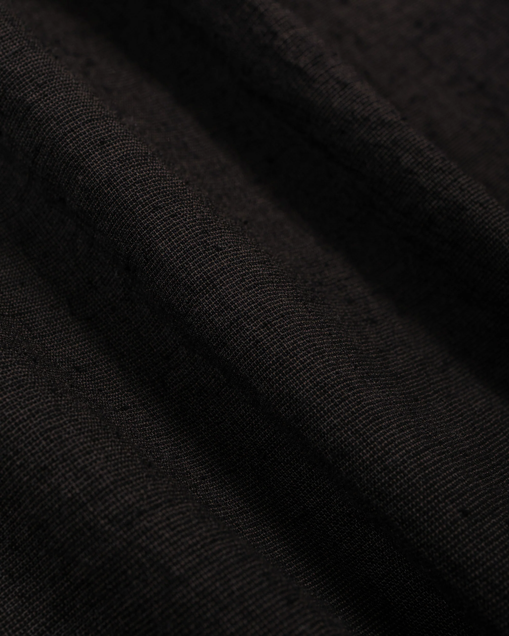 evan kinori Flat Hem Shirt Linen/Cotton Summercloth Brown/Navy - Image 6