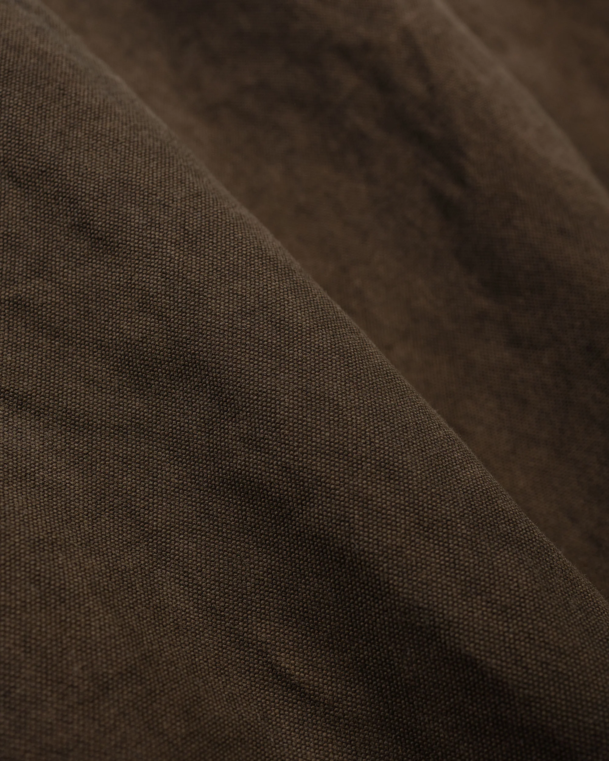 evan kinori Zip Jacket Cotton/Washi Canvas Dark Olive Sumi Ink Dye - Image 6