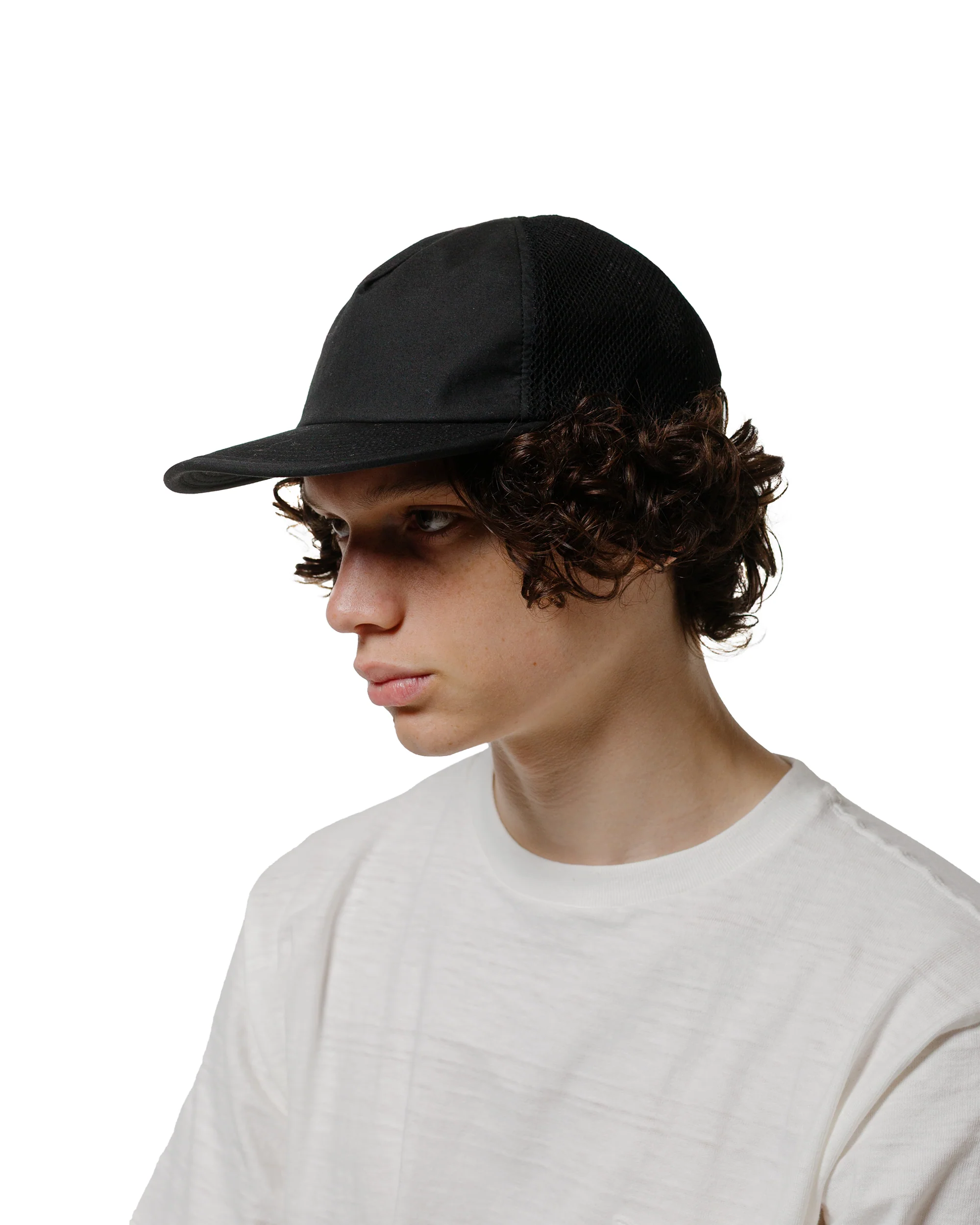 Found Feather 5 Panel Baseball Cap Typewriter Cloth Black - Image 2