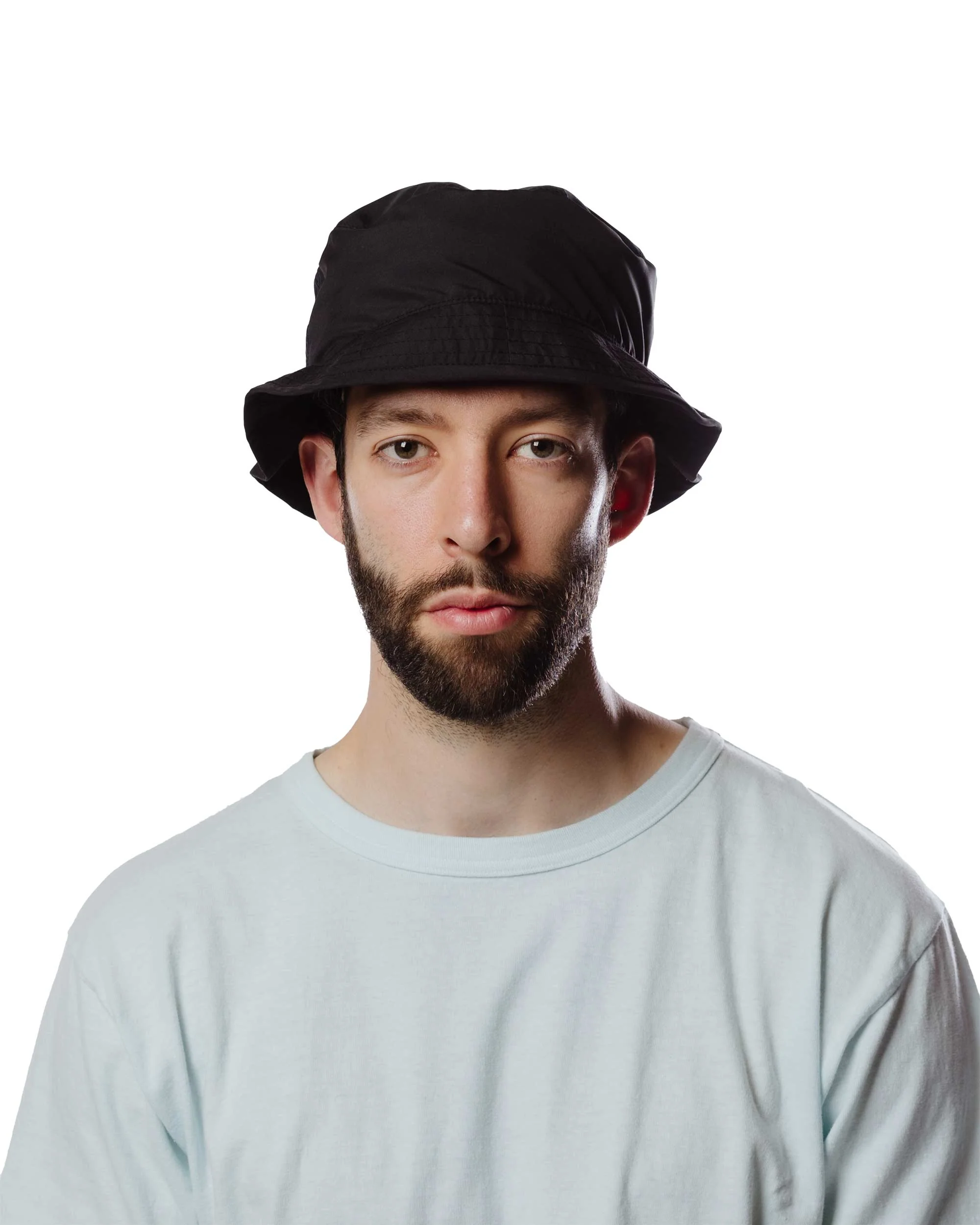 Found Feather Boonie Crusher Hat Poly Dyed Taffeta Black - Image 2