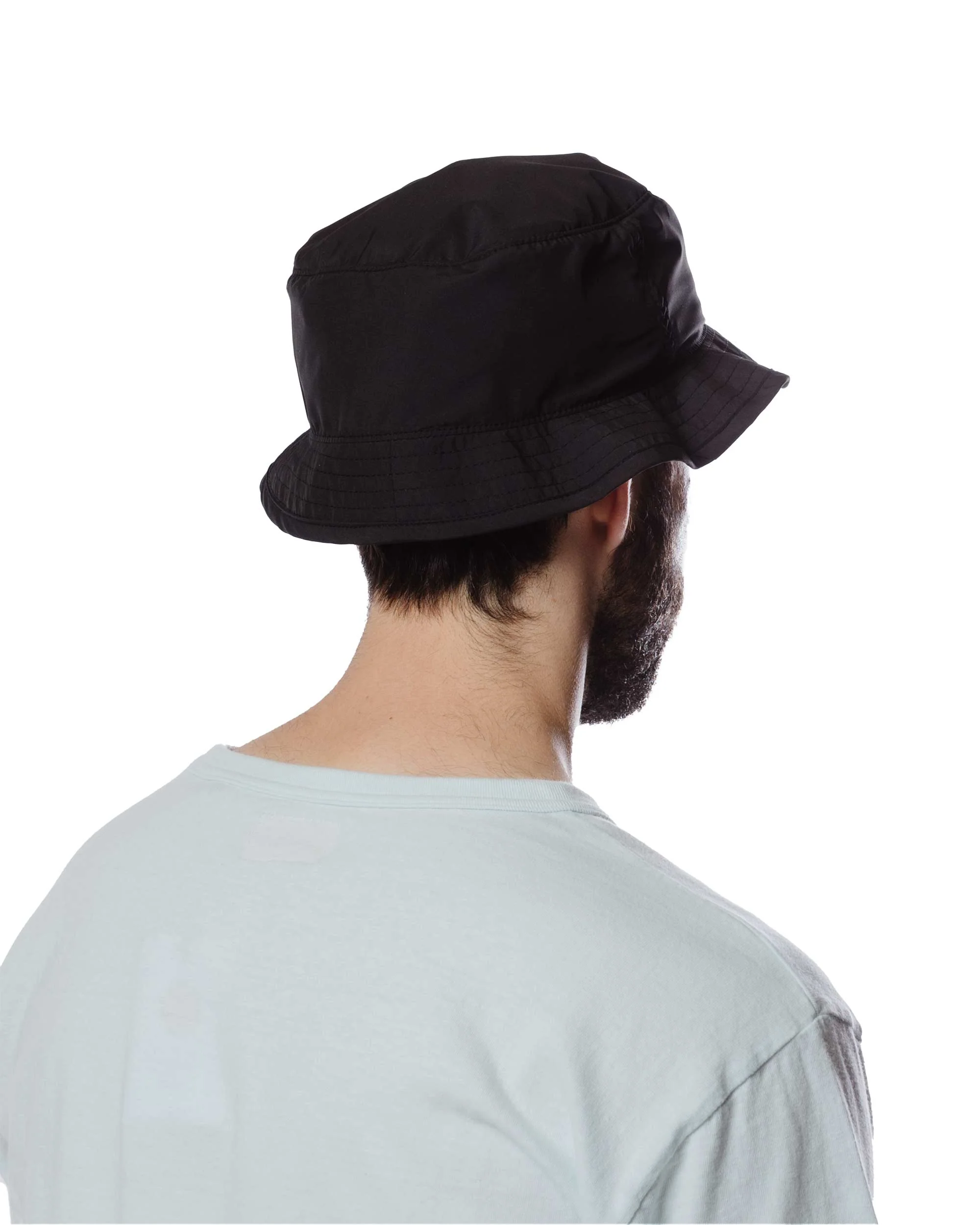 Found Feather Boonie Crusher Hat Poly Dyed Taffeta Black - Image 3