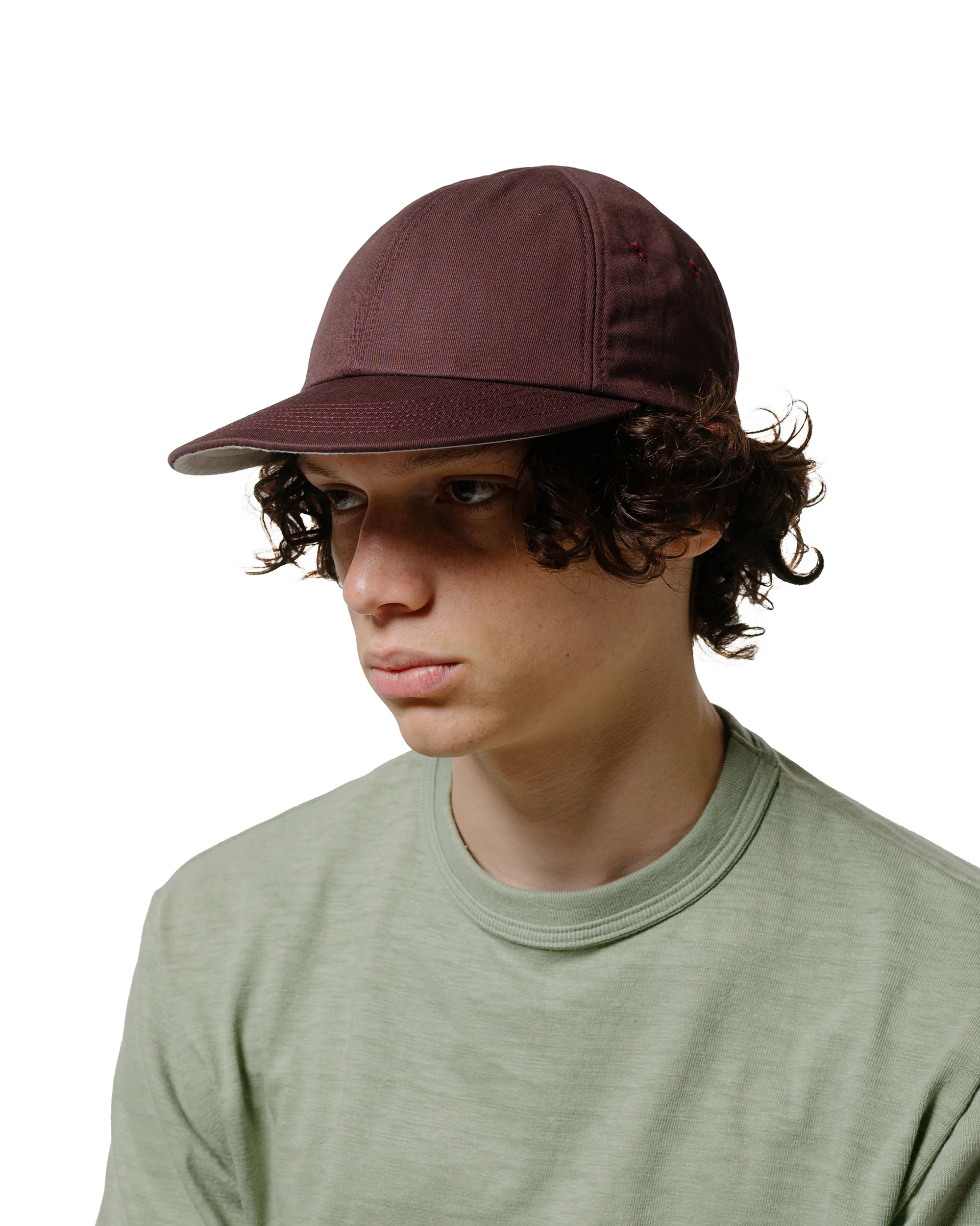 Found Feather Classic 6 Panel Cap Cotton Linen Poly Dyed Weather Muted Purple - Image 2