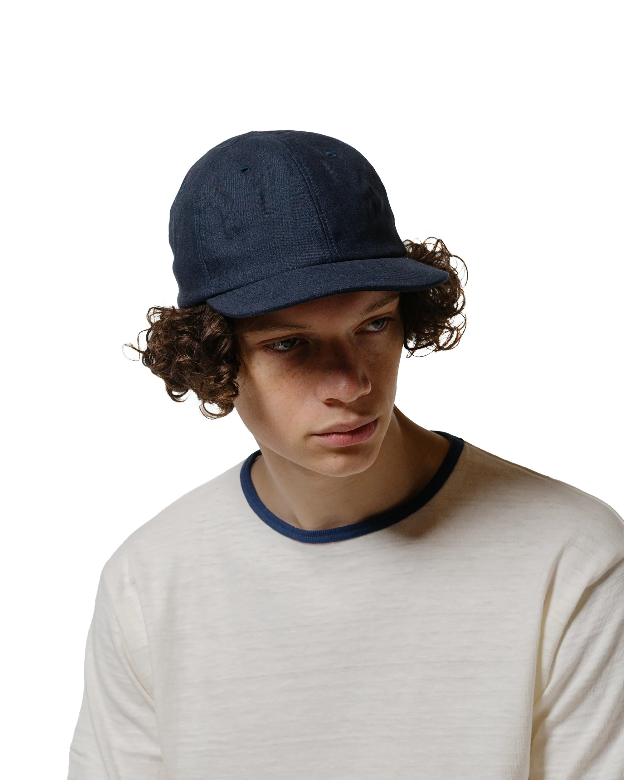 Found Feather Classic 6 Panel Baseball Cap Cotton Linen CoolMAX Navy - Image 2