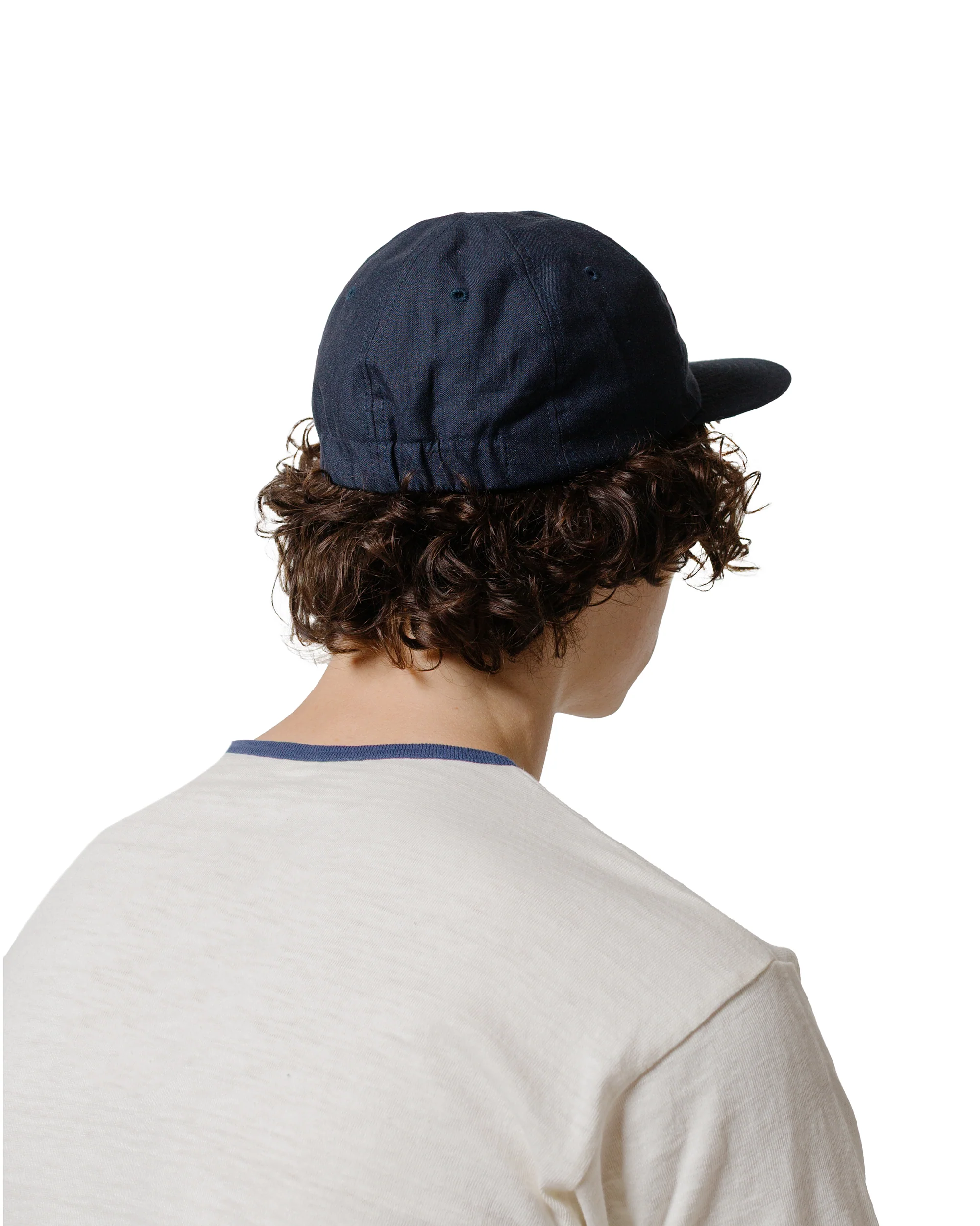 Found Feather Classic 6 Panel Baseball Cap Cotton Linen CoolMAX Navy - Image 3