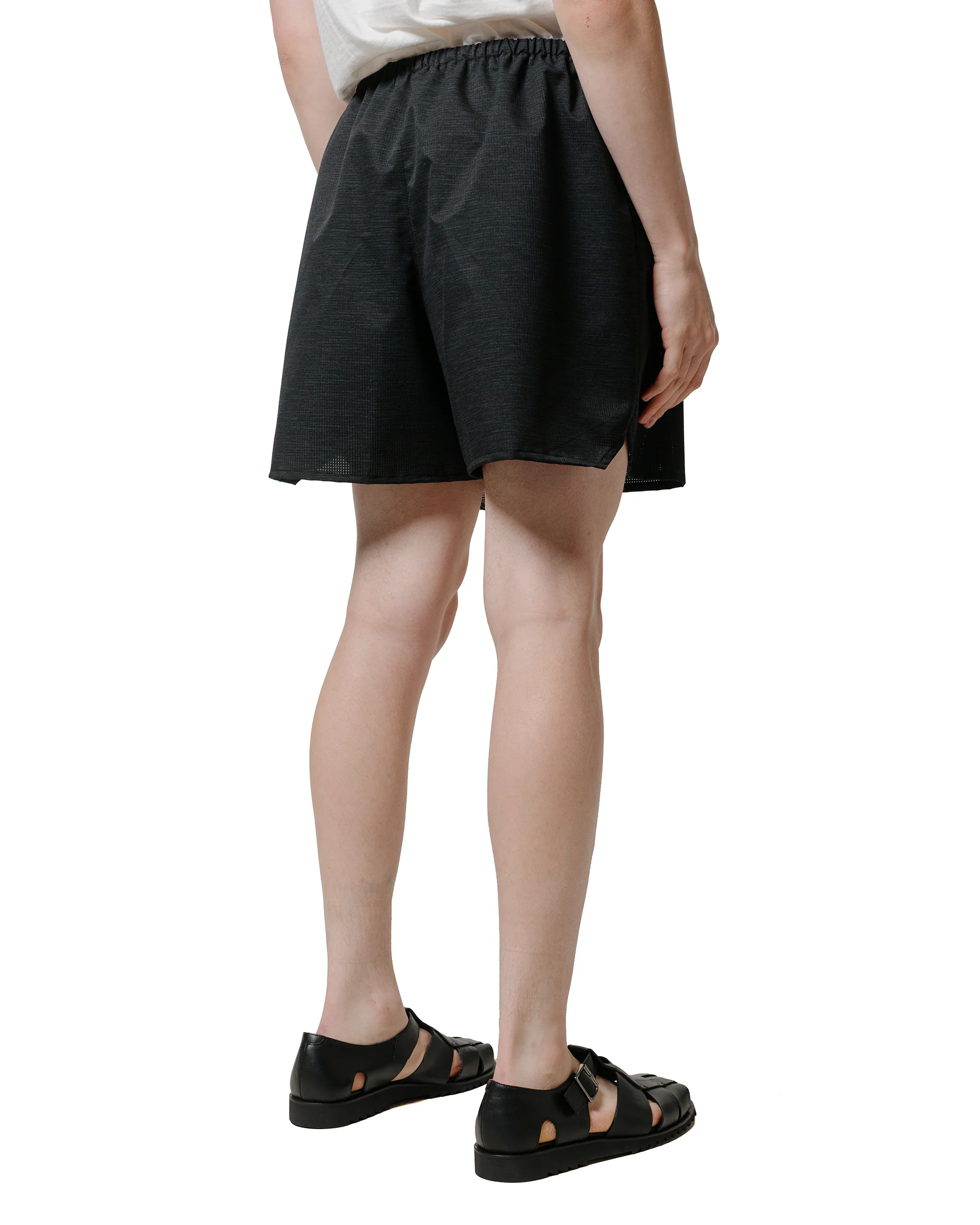 Found Feather MIL Spec Shorts Dot AIR Slub Linen Black - Image 3