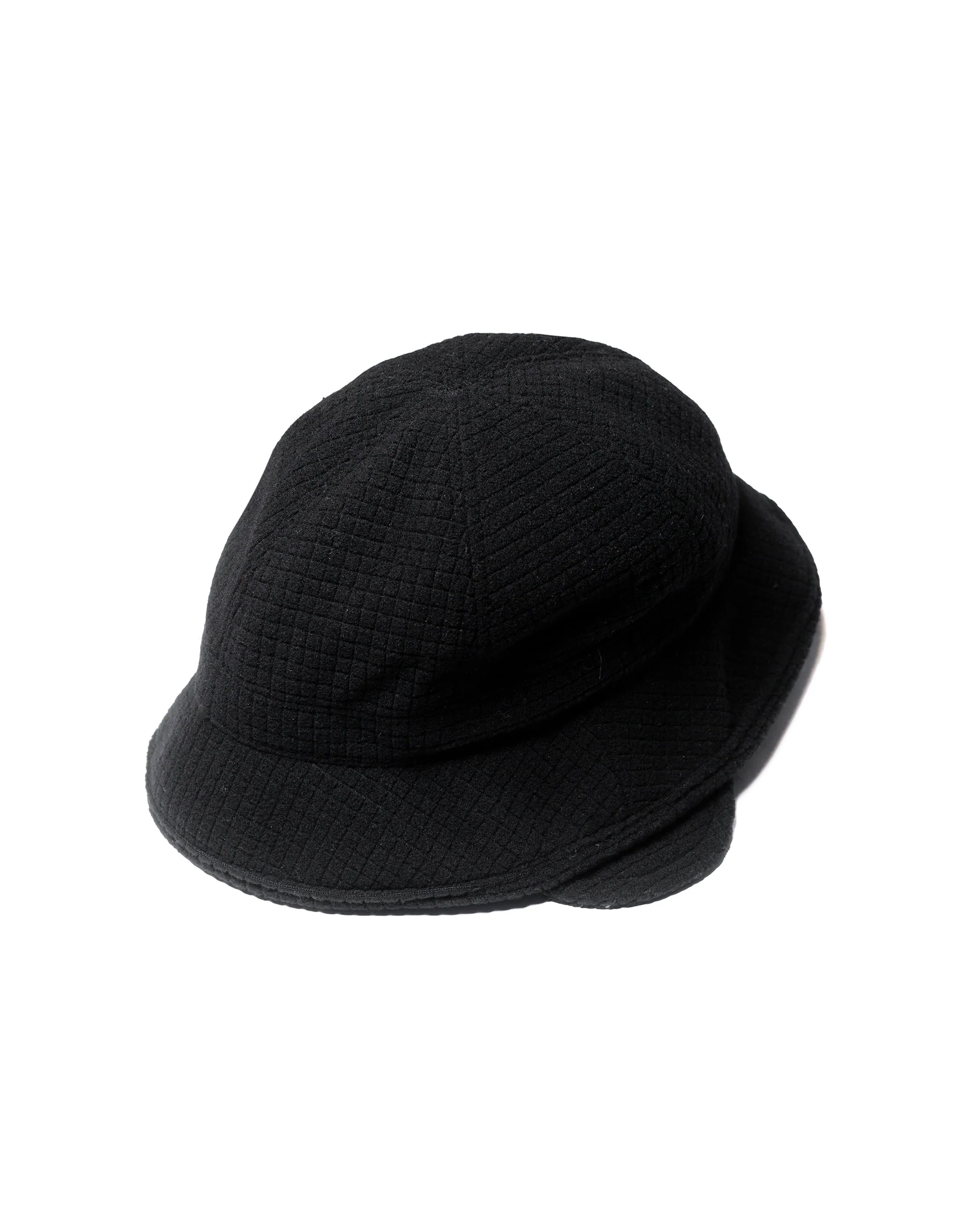 Found Feather Winter Safari Hat Quilted Polar Fleece Black - Image 2