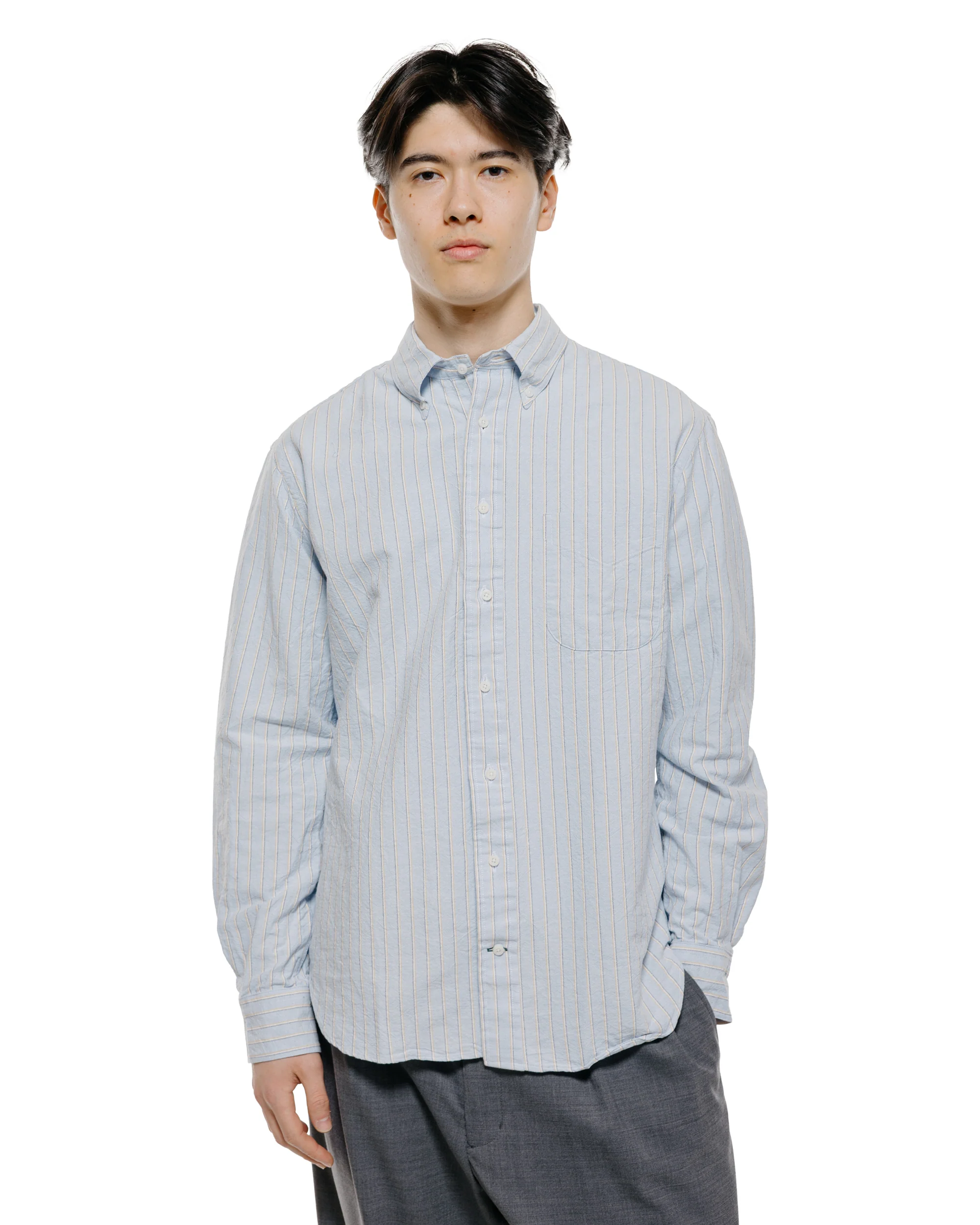Gitman Vintage Bros. Blue Japanese Striped Oxford - Image 2