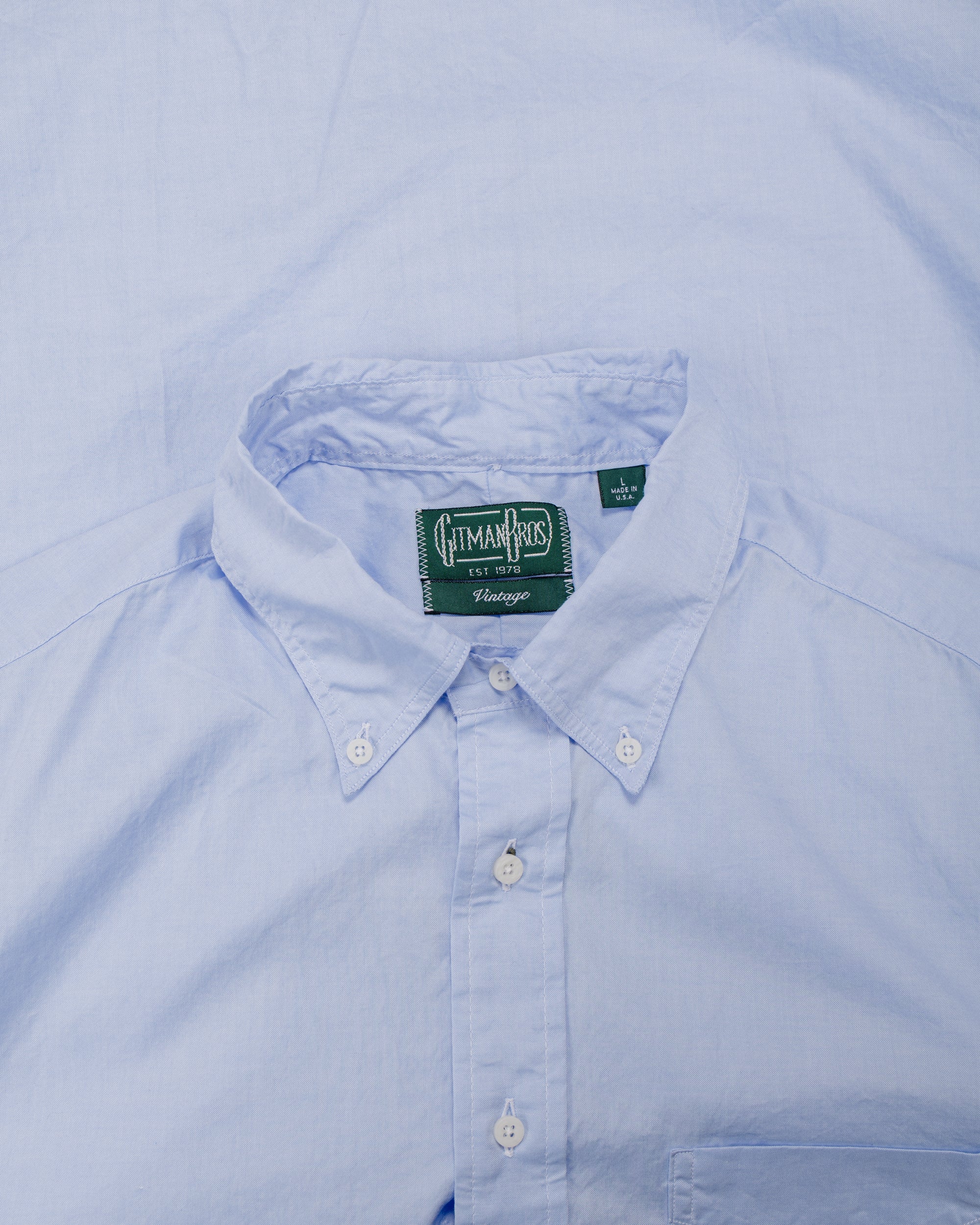 Gitman Vintage Bros. Blue Zephyr Oxford - Image 4