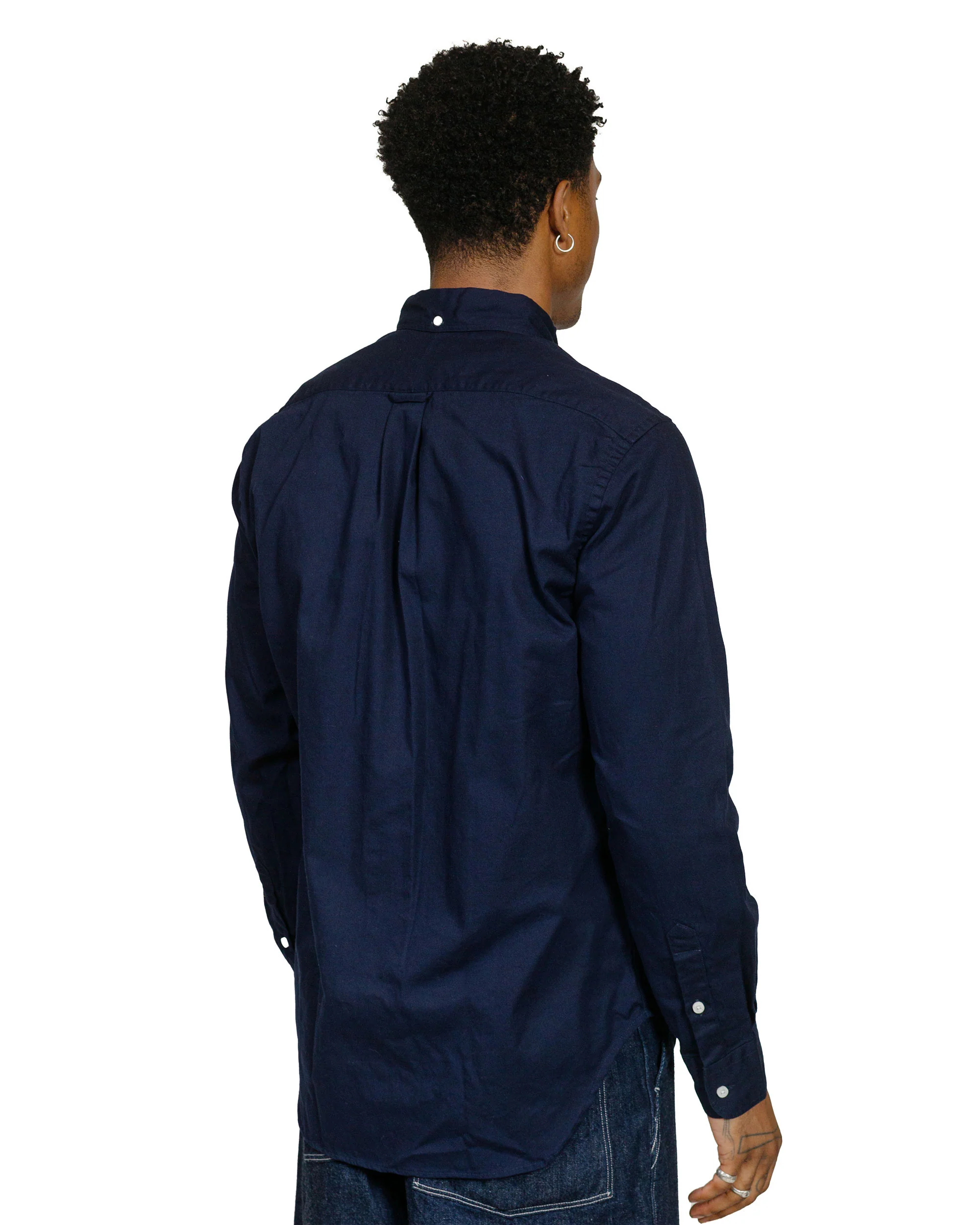 Gitman Vintage Bros. Long Sleeve Navy Overdye Oxford - Image 3