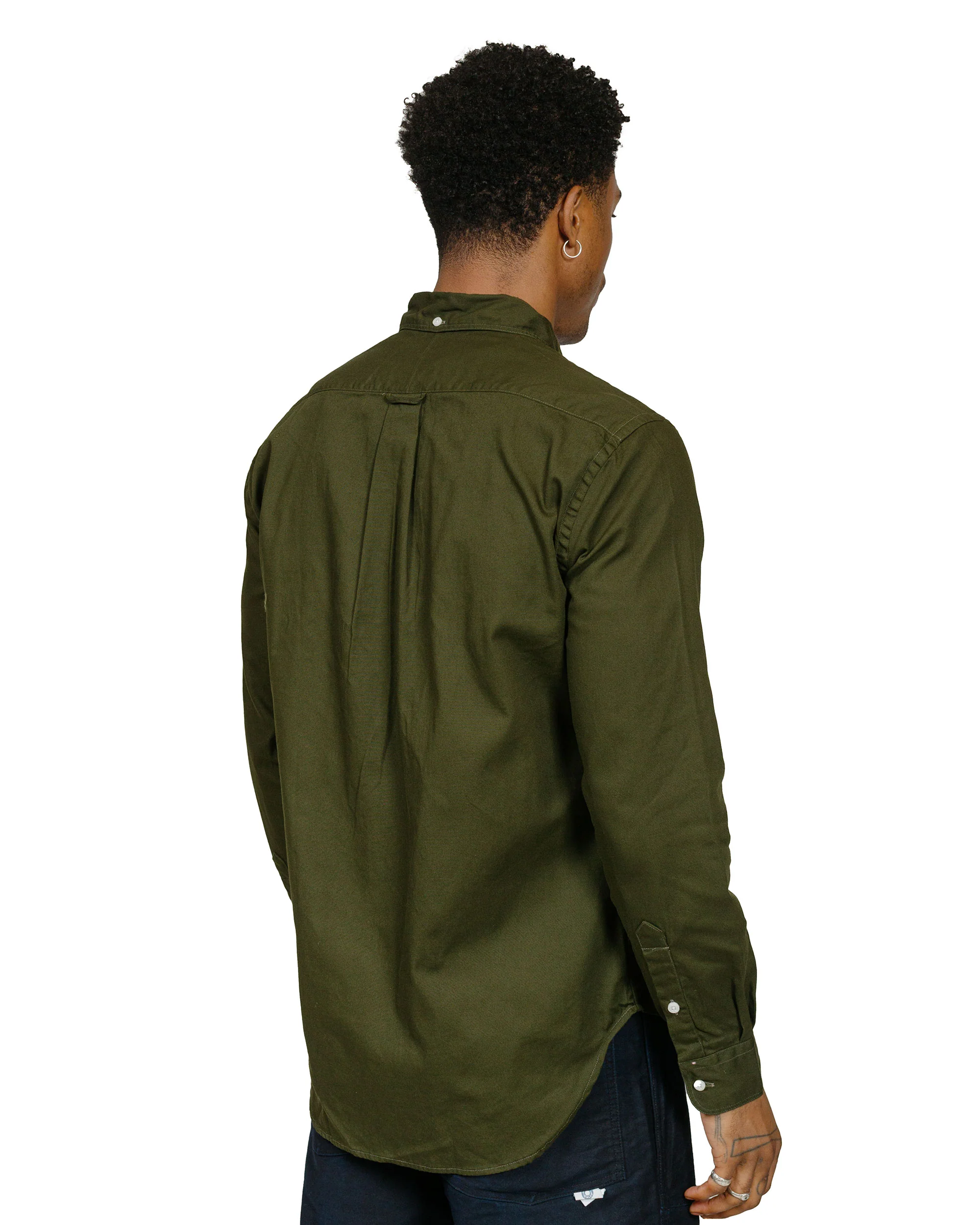 Gitman Vintage Bros. Long Sleeve Olive Overdye Oxford - Image 3