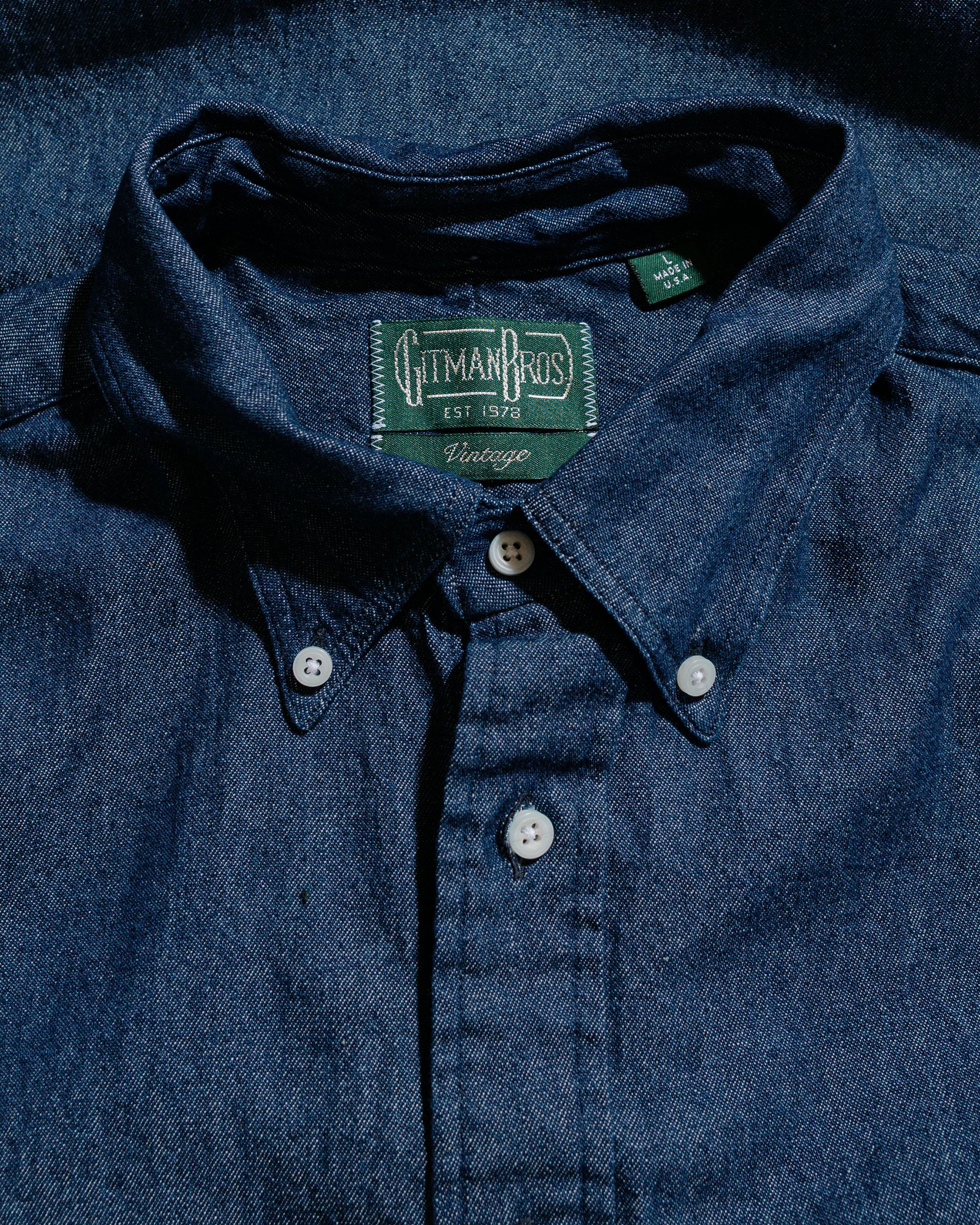 Gitman Vintage Bros. Summerweight Indigo Denim Shirt - Image 5