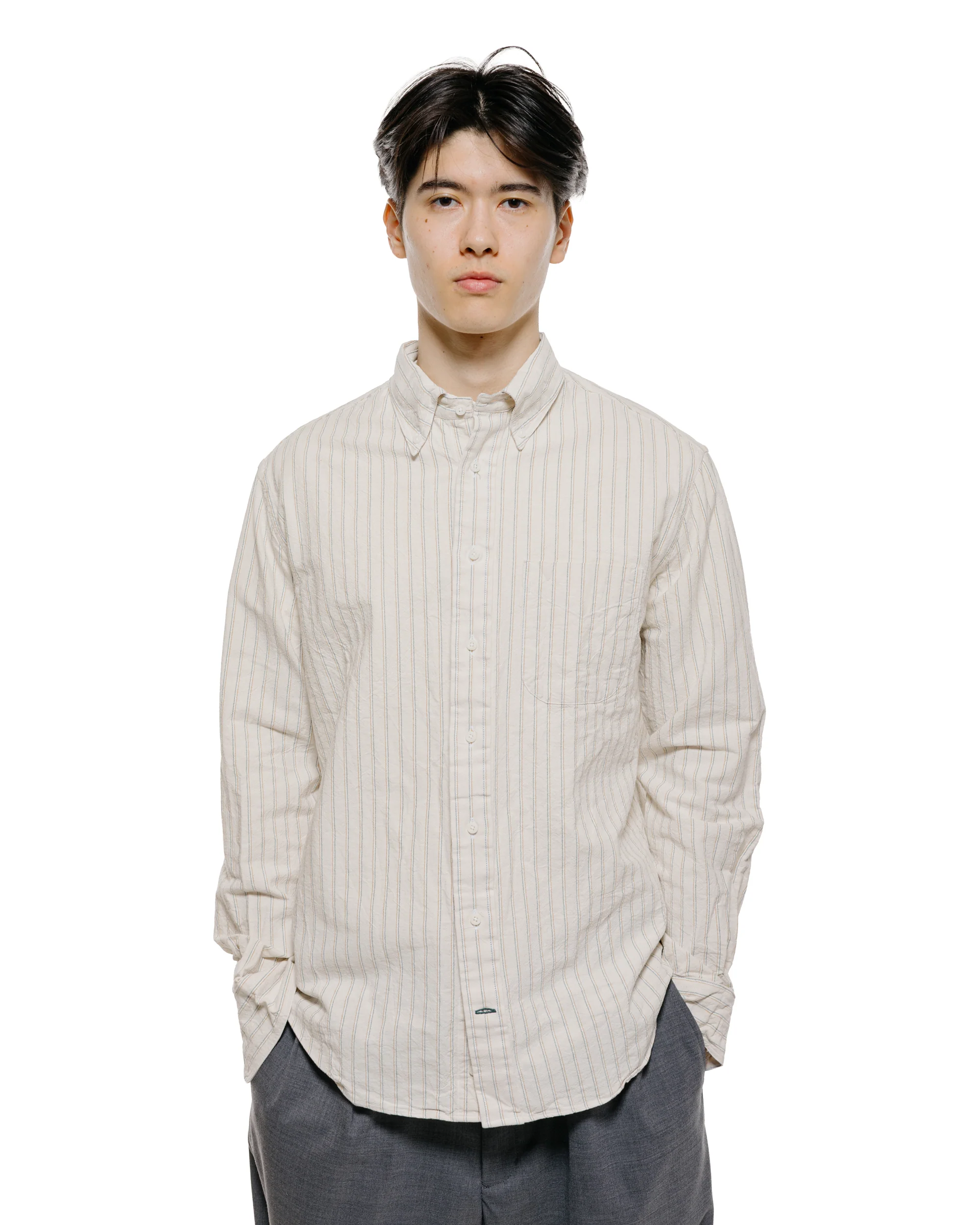 Gitman Vintage Bros. Tan Japanese Striped Oxford - Image 2