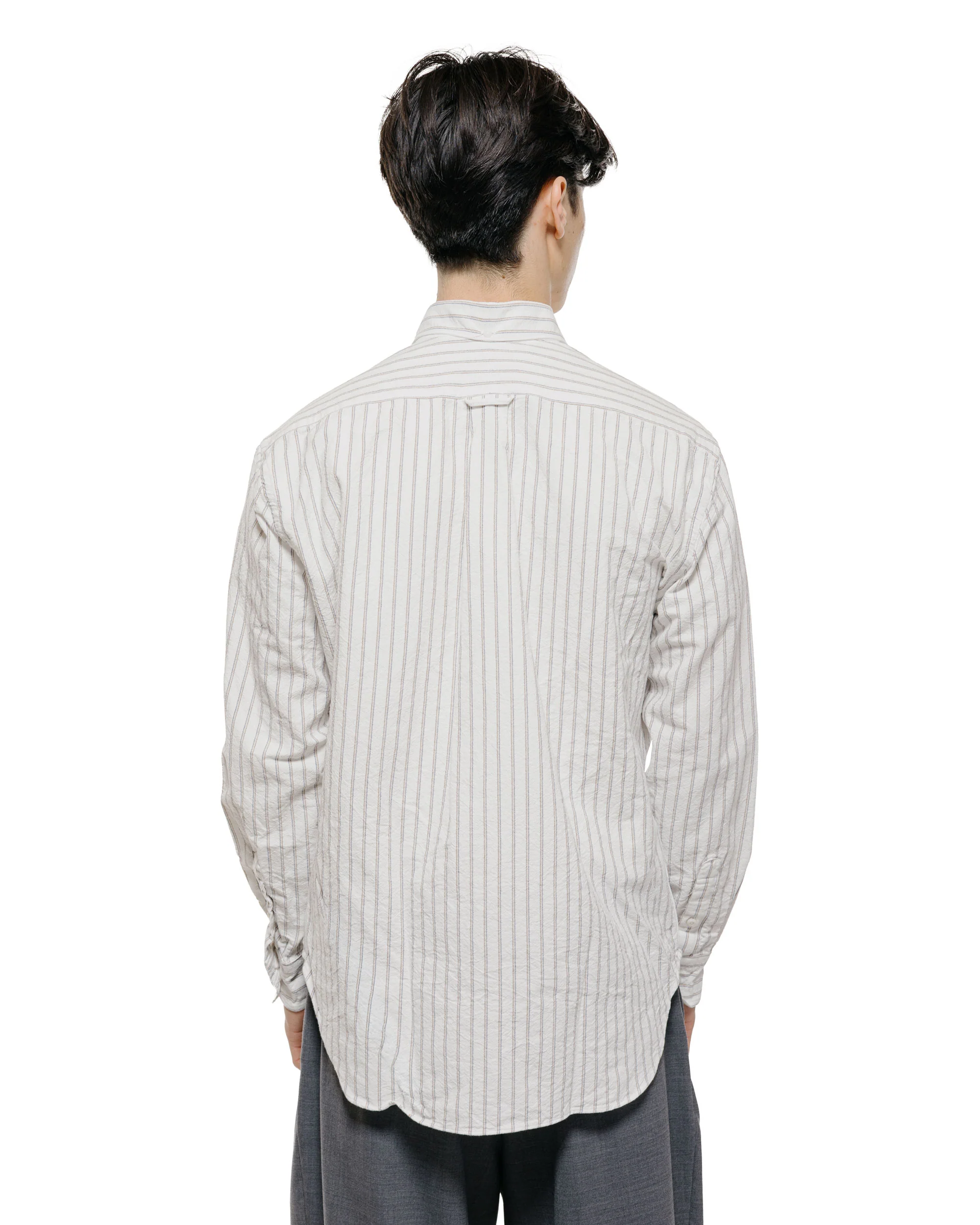 Gitman Vintage Bros. White Japanese Striped Oxford - Image 3