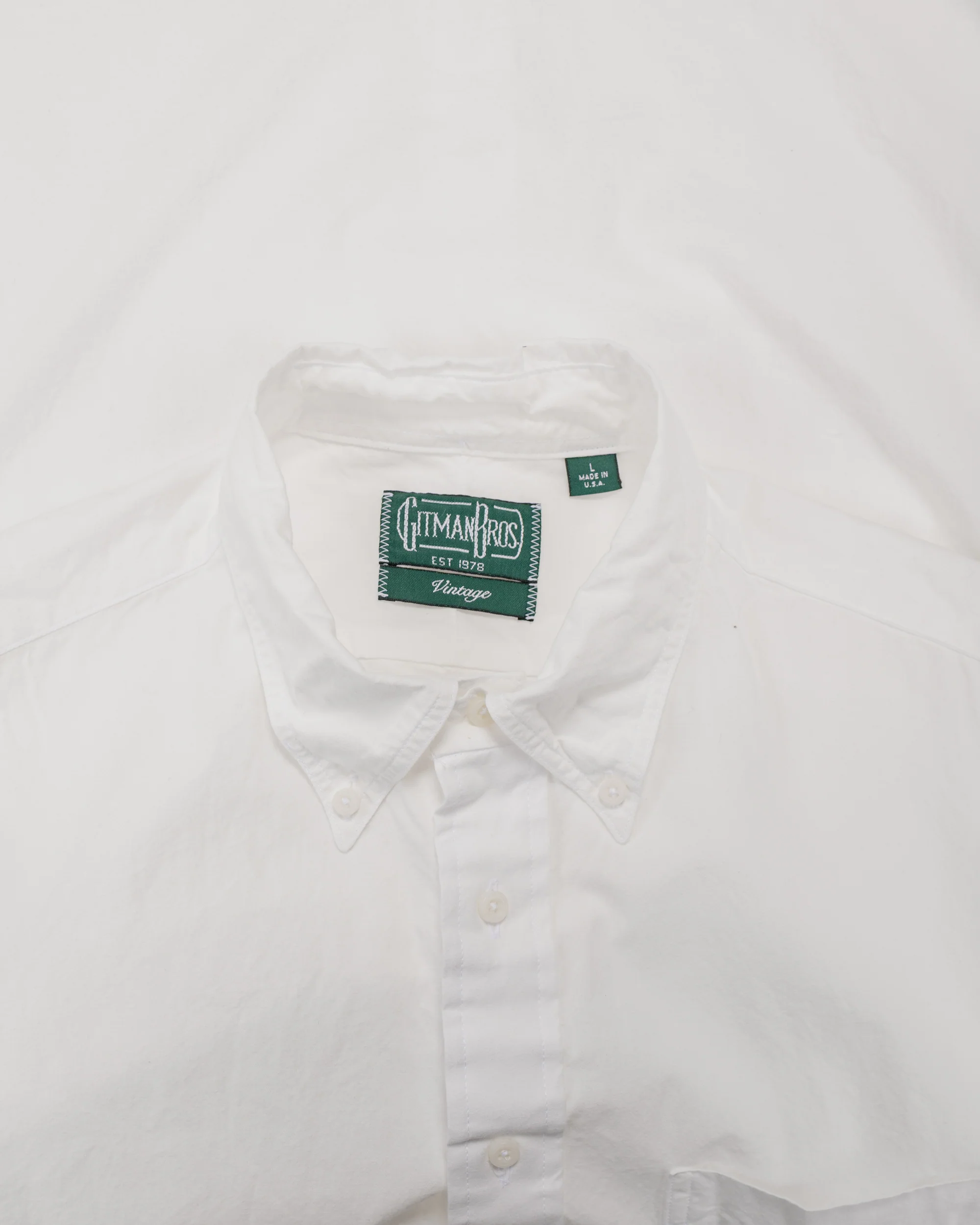 Gitman Vintage Bros. White Oxford Long Sleeve - Image 4