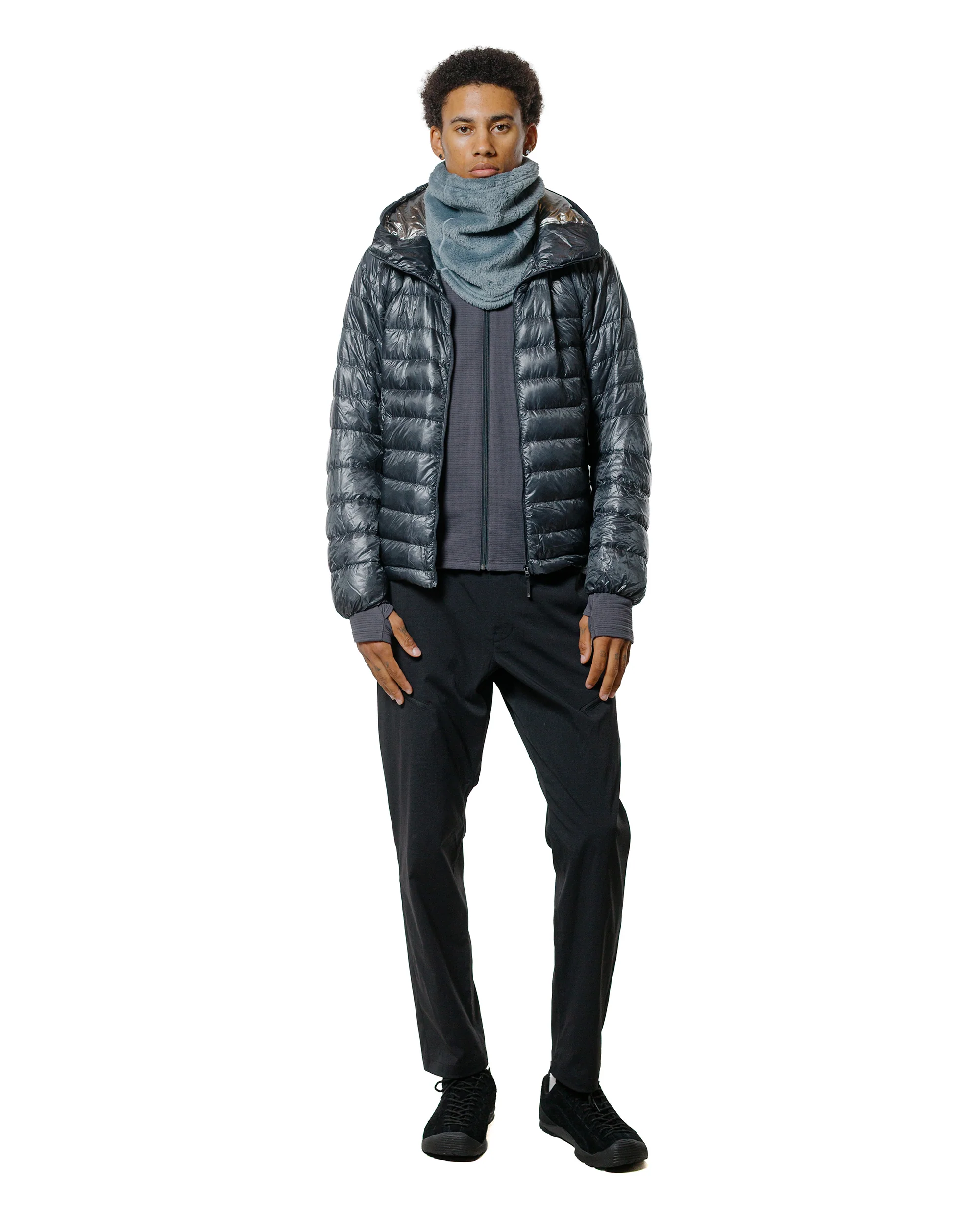 Goldwin 1000FP Sputtering Hooded Down Jacket Wolf Gray - Image 5