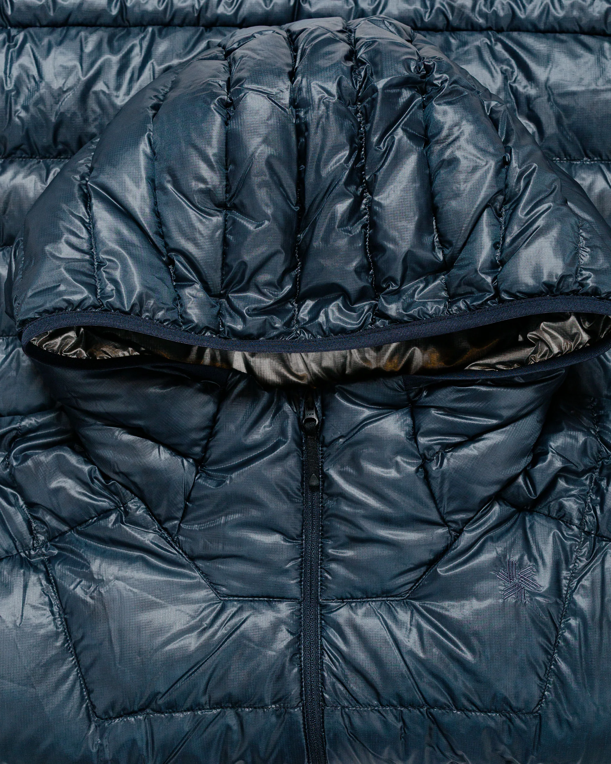 Goldwin 1000FP Sputtering Hooded Down Jacket Wolf Gray - Image 6