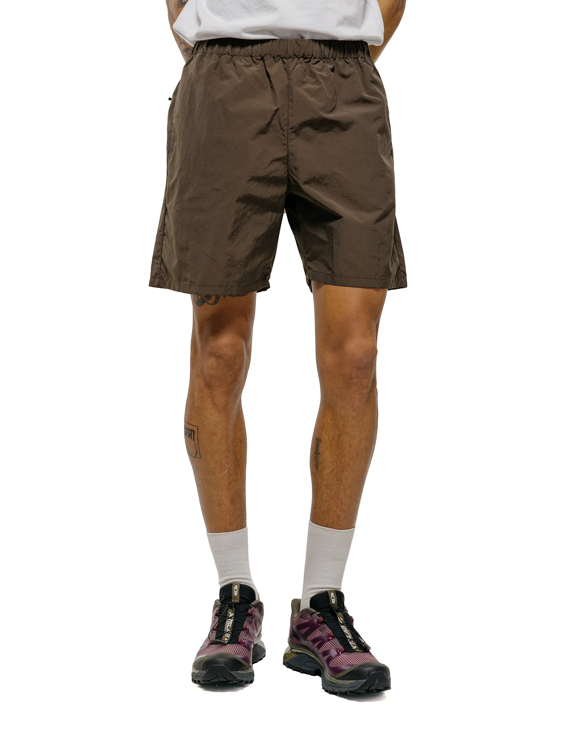 Goldwin Nylon Shorts Jet Brown - Image 2