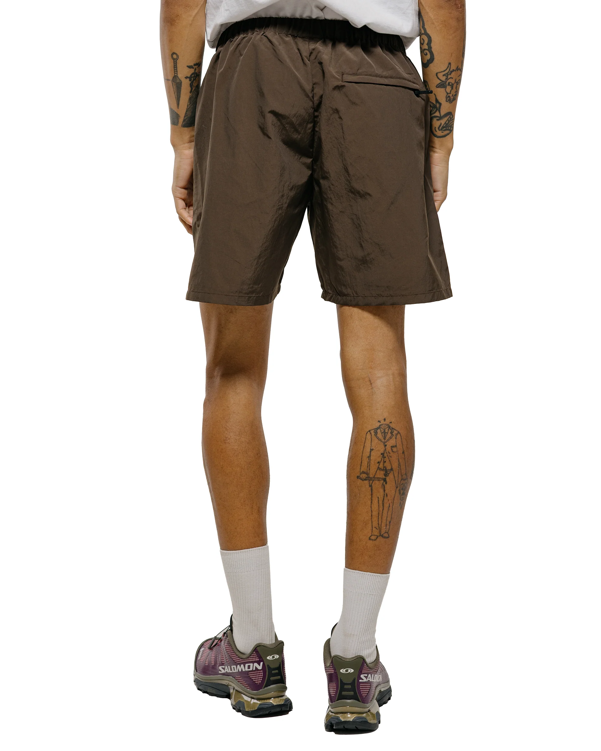 Goldwin Nylon Shorts Jet Brown - Image 3