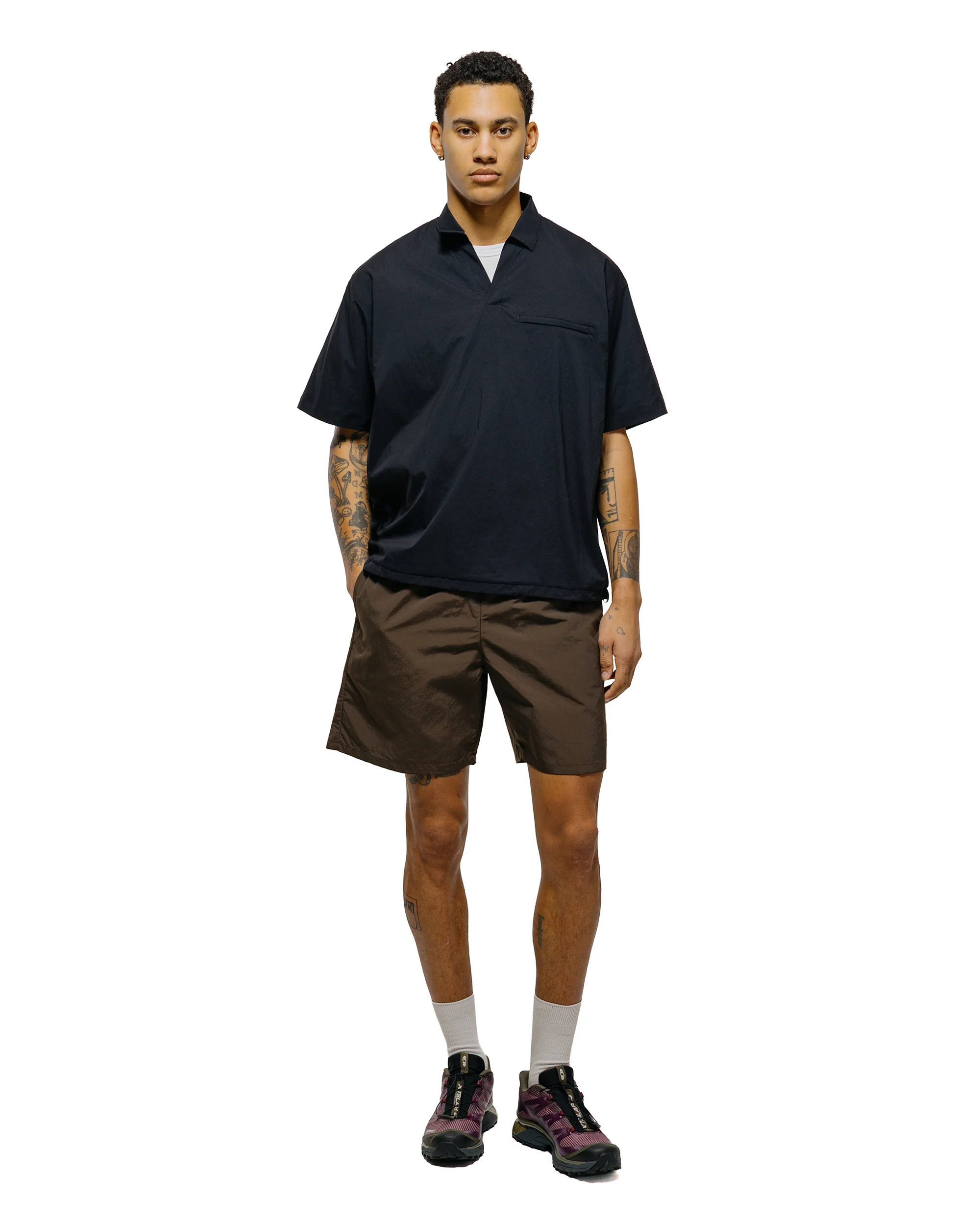 Goldwin Nylon Shorts Jet Brown - Image 4