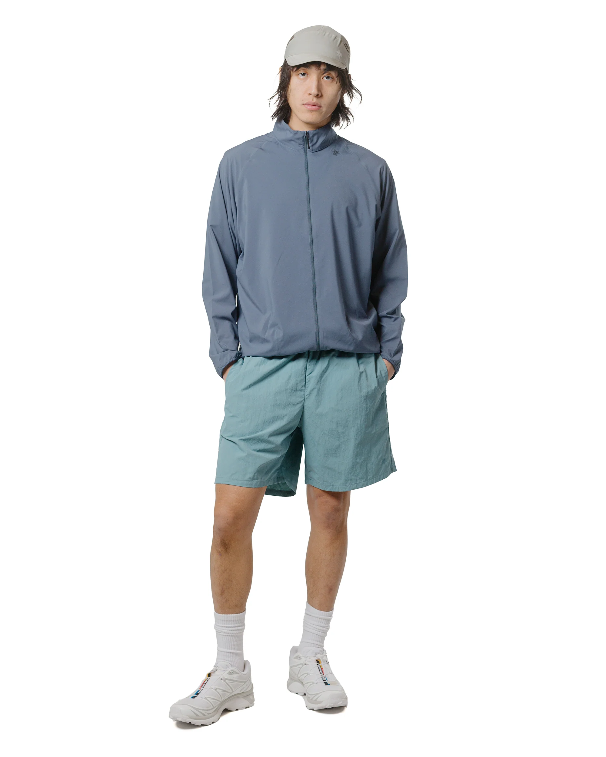 Goldwin Nylon Shorts Smoke Aqua - Image 4