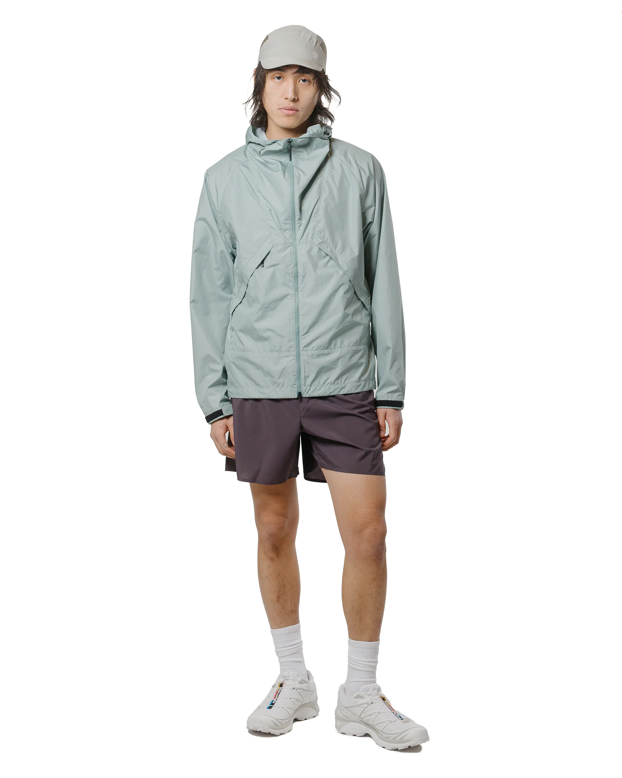 Goldwin Rip-stop Hooded Jacket Mist Green - Image 4