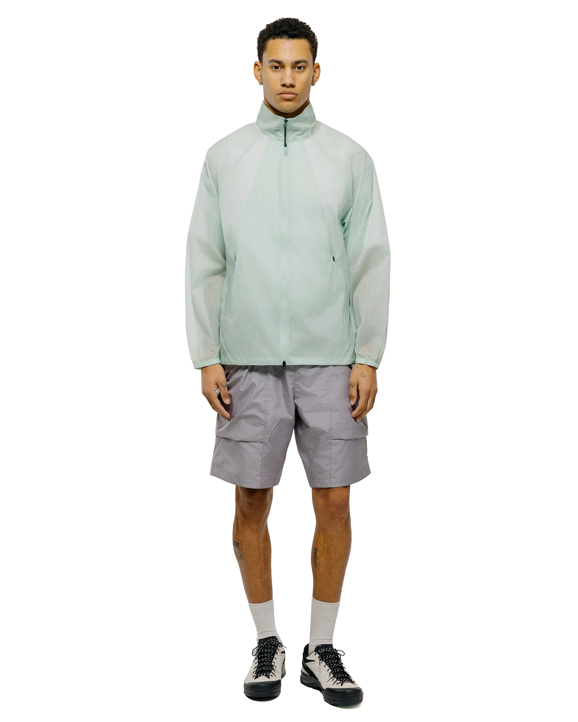 Goldwin Sheer Nylon Wind Jacket Opal Green - Image 4