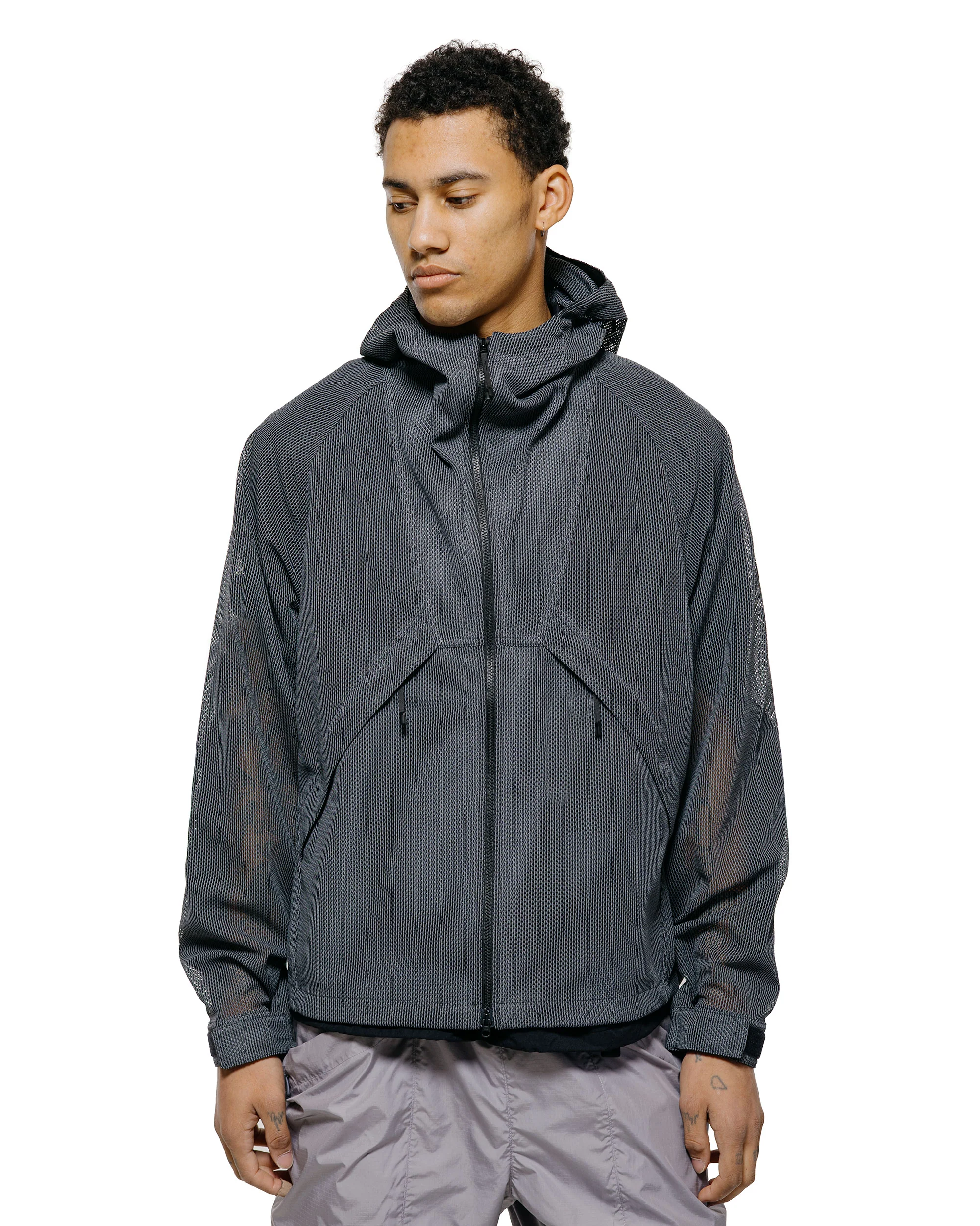 Goldwin Tonalith Mesh Hooded Jacket Black - Image 2