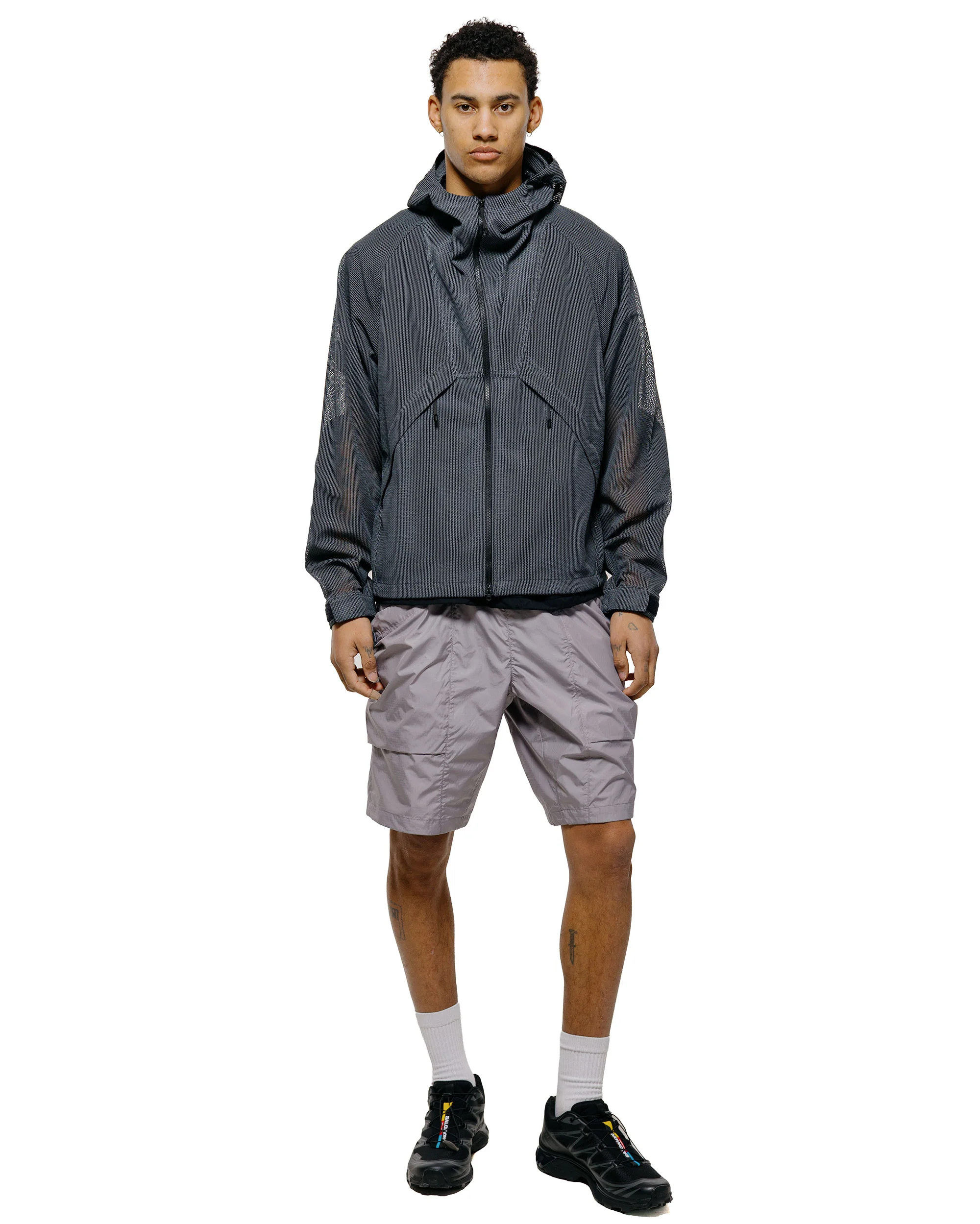 Goldwin Tonalith Mesh Hooded Jacket Black - Image 4