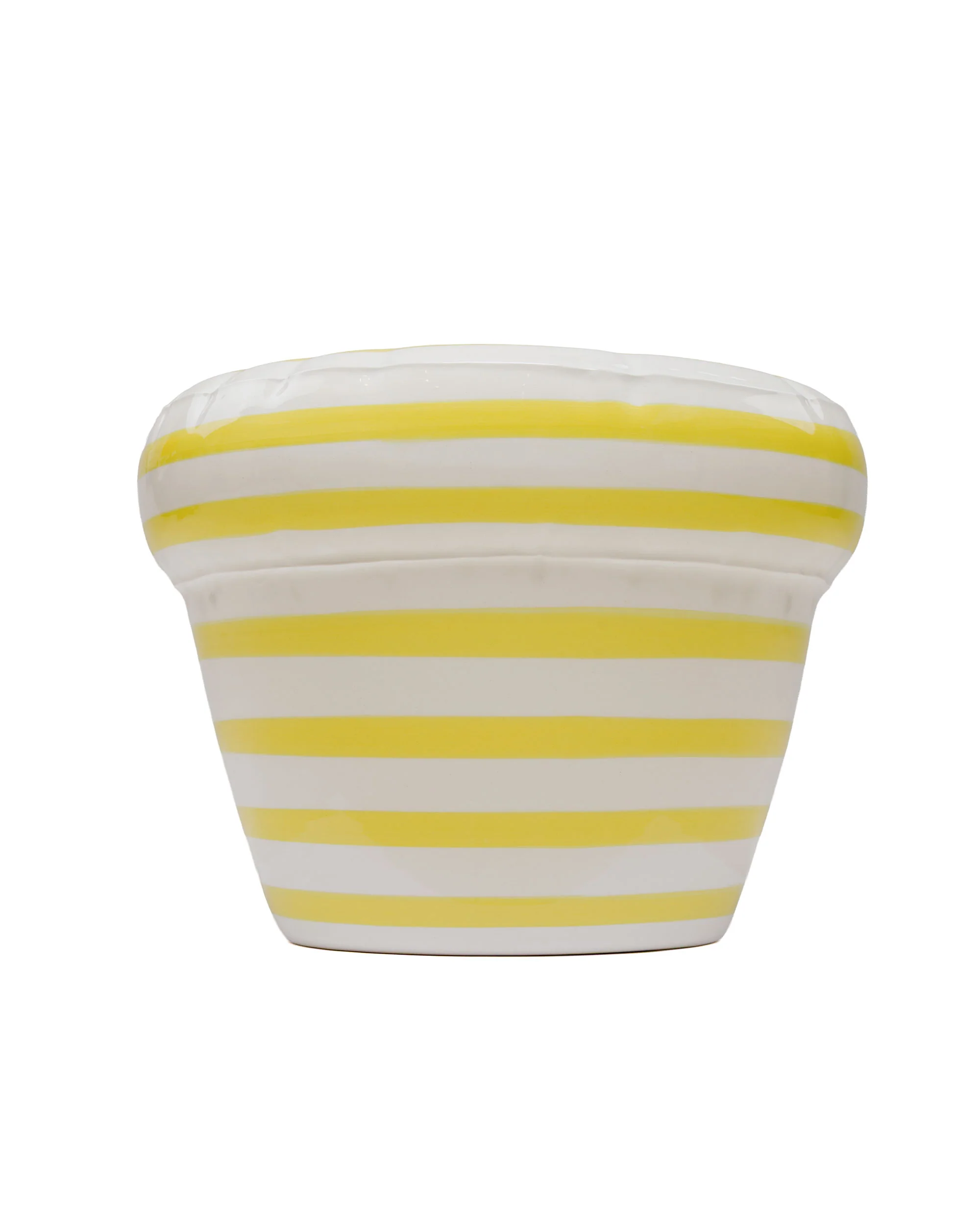Home Studyo Planter 'Pierre' Stripes Lemon Gloss