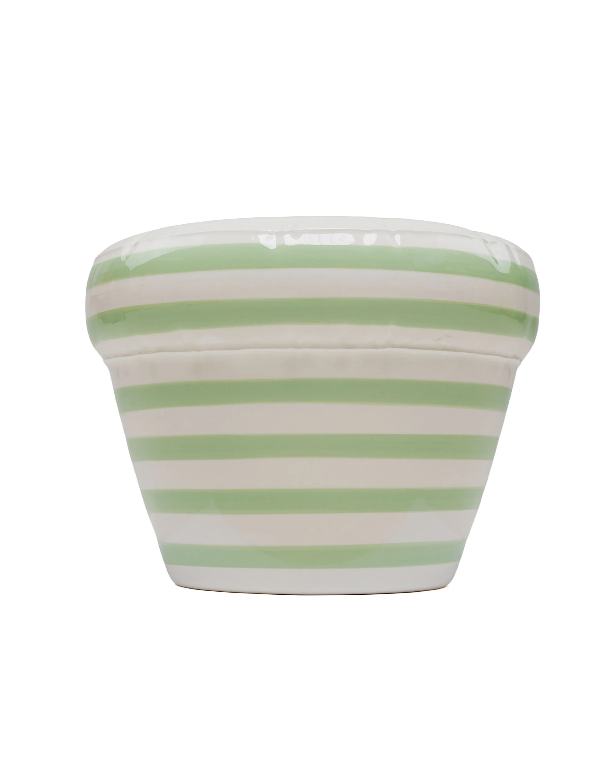 Home Studyo Planter 'Pierre' Stripes Pistache Gloss