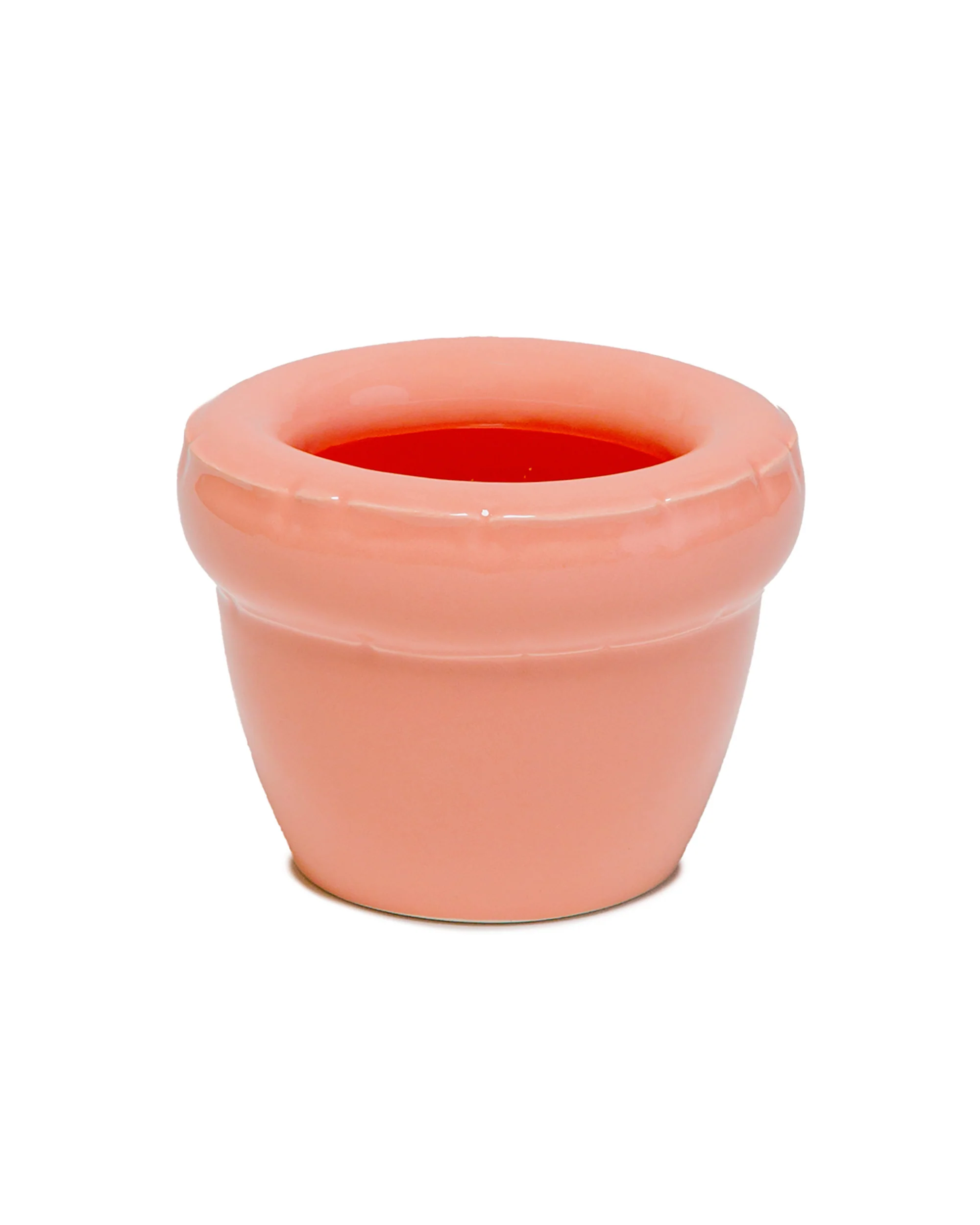Home Studyo Small Planter 'Louis' Flamingo Gloss - Image 2